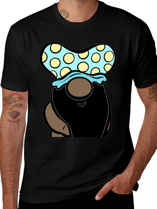 Gnome T-Shirt - Polka Dot Hat Black