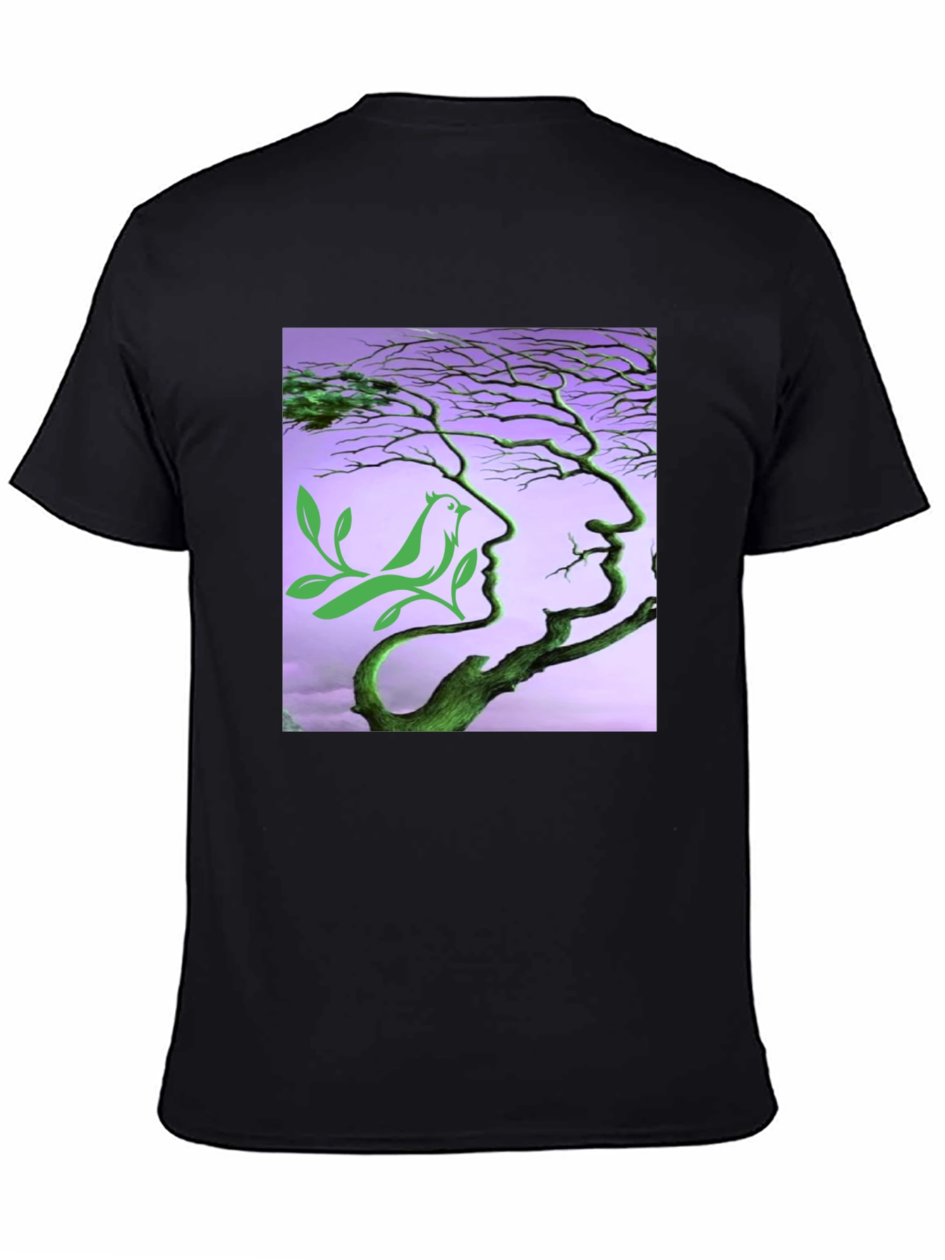 Nature Faces Black T-Shirt