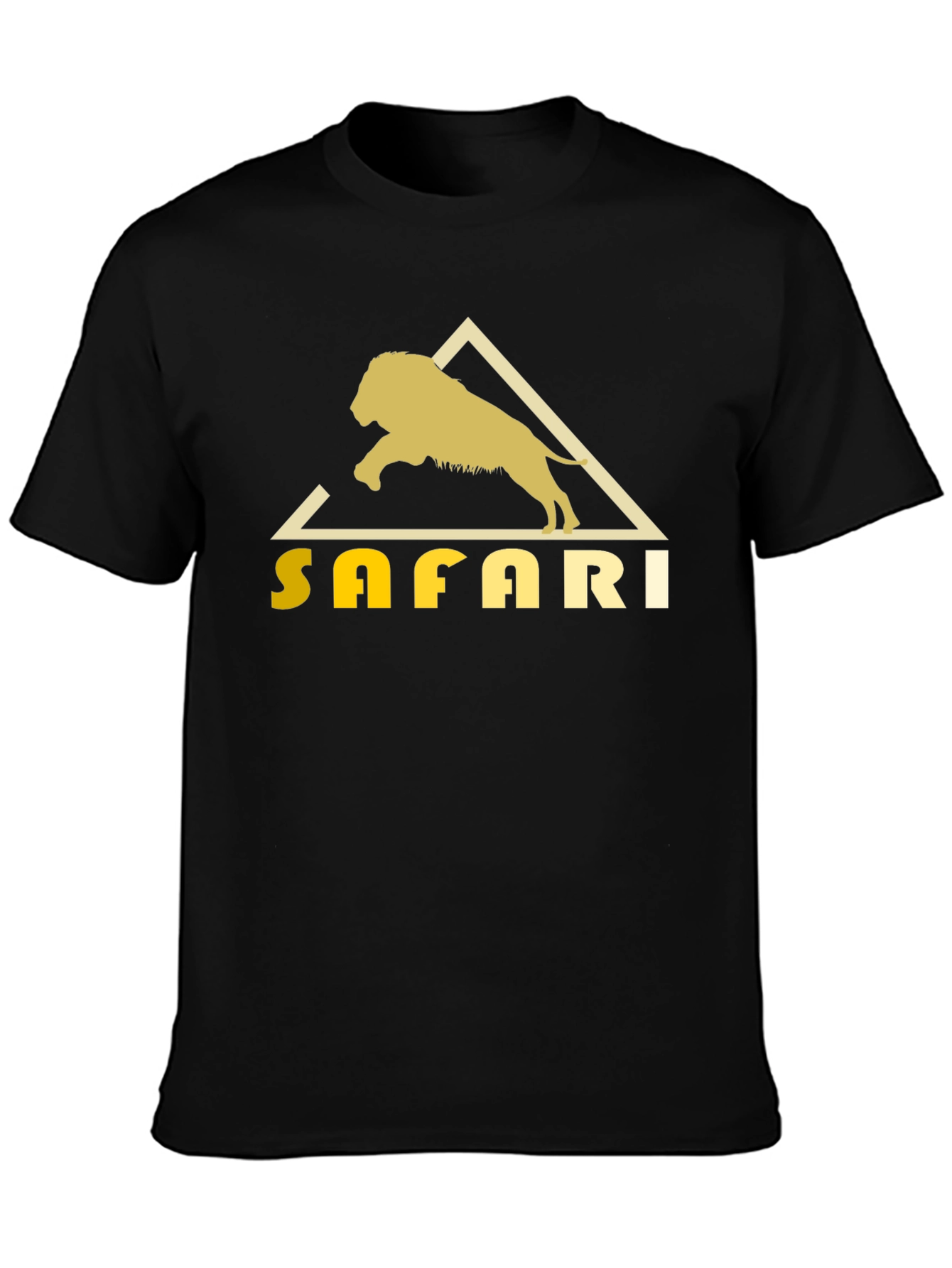 Safari Lion Graphic Tee - Classic Black T-Shirt