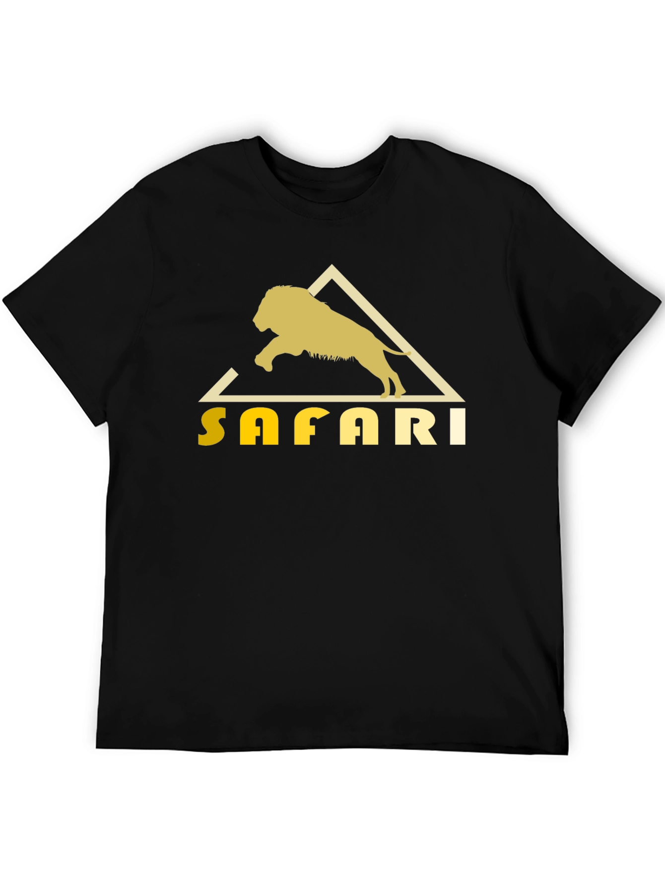 Safari Lion Graphic Tee - Classic Black T-Shirt