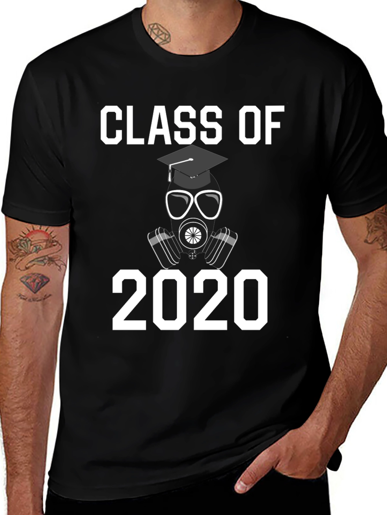 Class of 2020 T-Shirt - Graduation Gas Mask Design