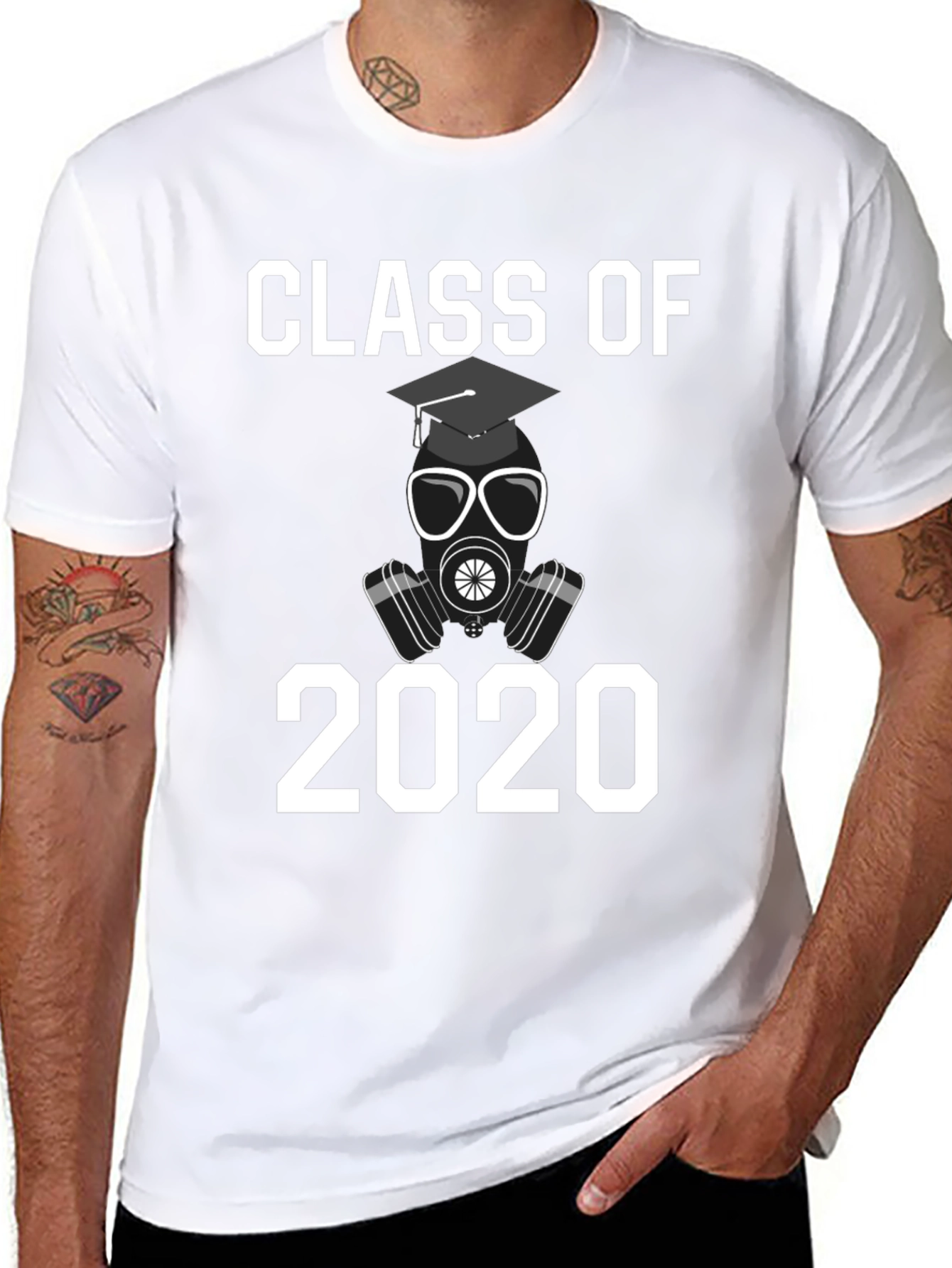 Class of 2020 T-Shirt - Graduation Gas Mask Design