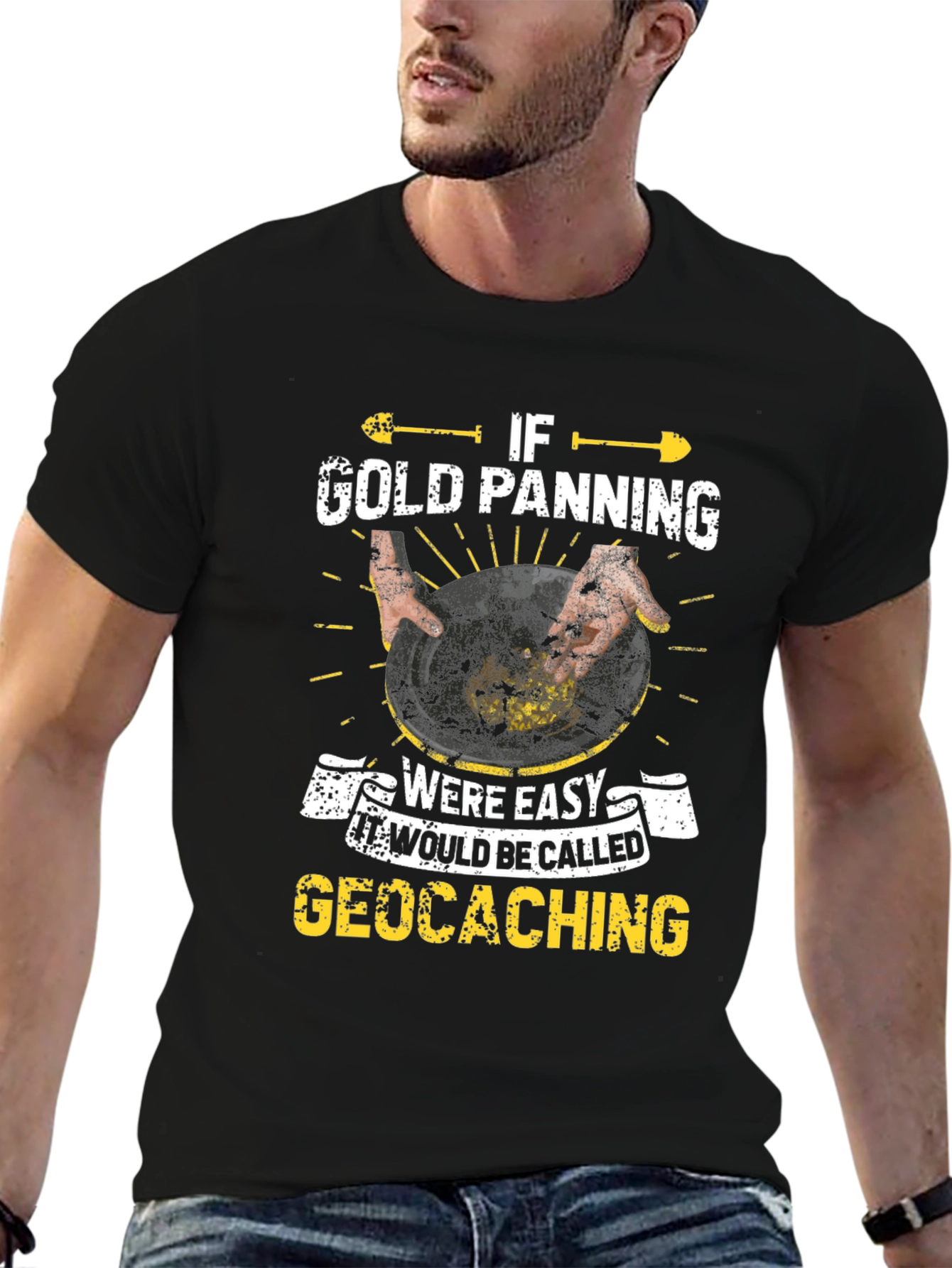 Gold Panning Geocaching Graphic Tee