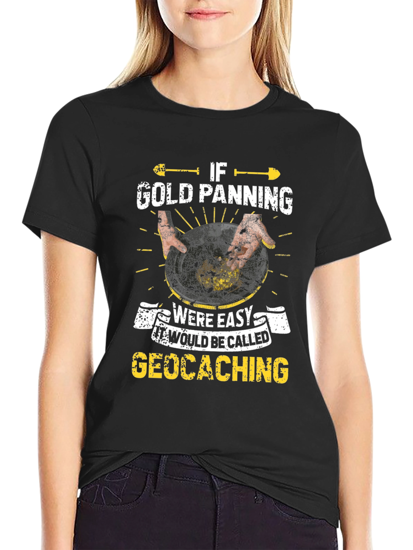 Gold Panning Geocaching Graphic Tee