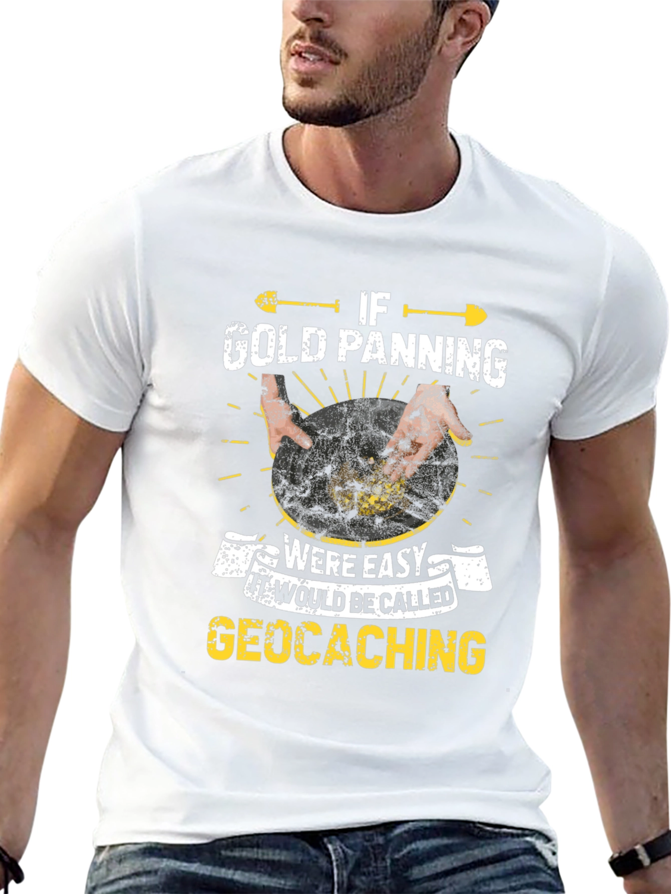 Gold Panning Geocaching Graphic Tee