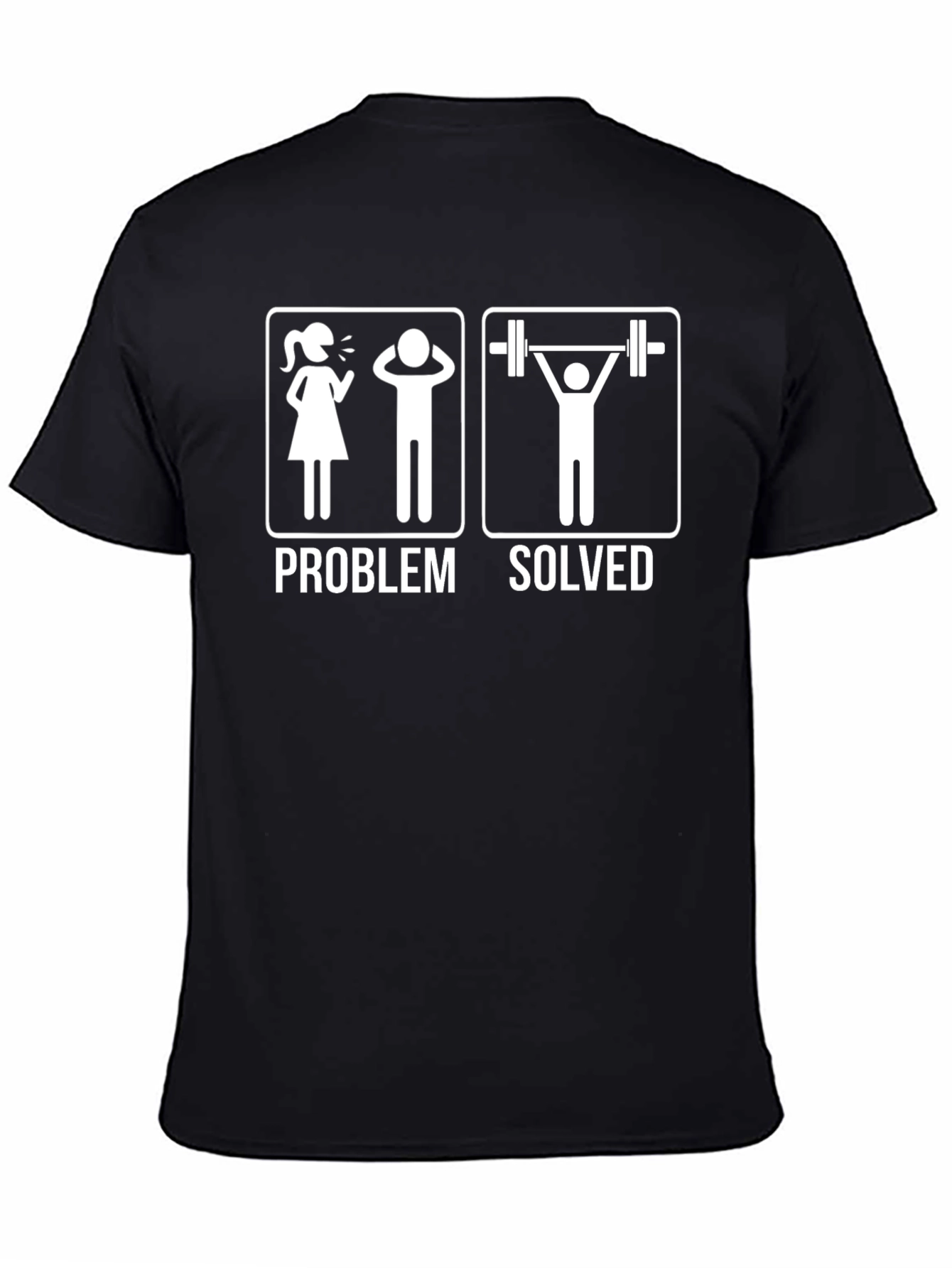 Problem Solved Weightlifting T-Shirt - Funny Gym Tee