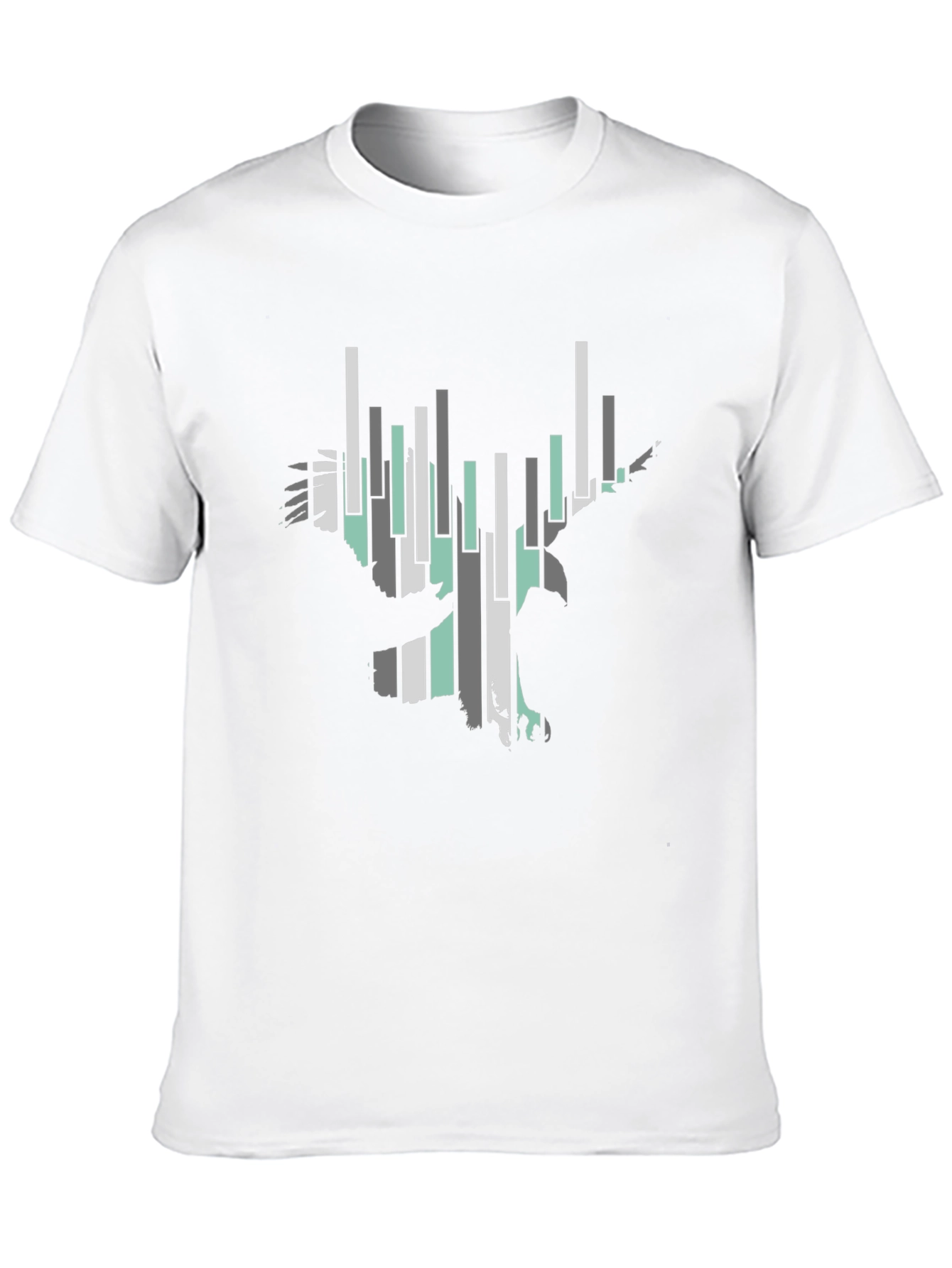 Abstract Eagle Graphic Tee - Black