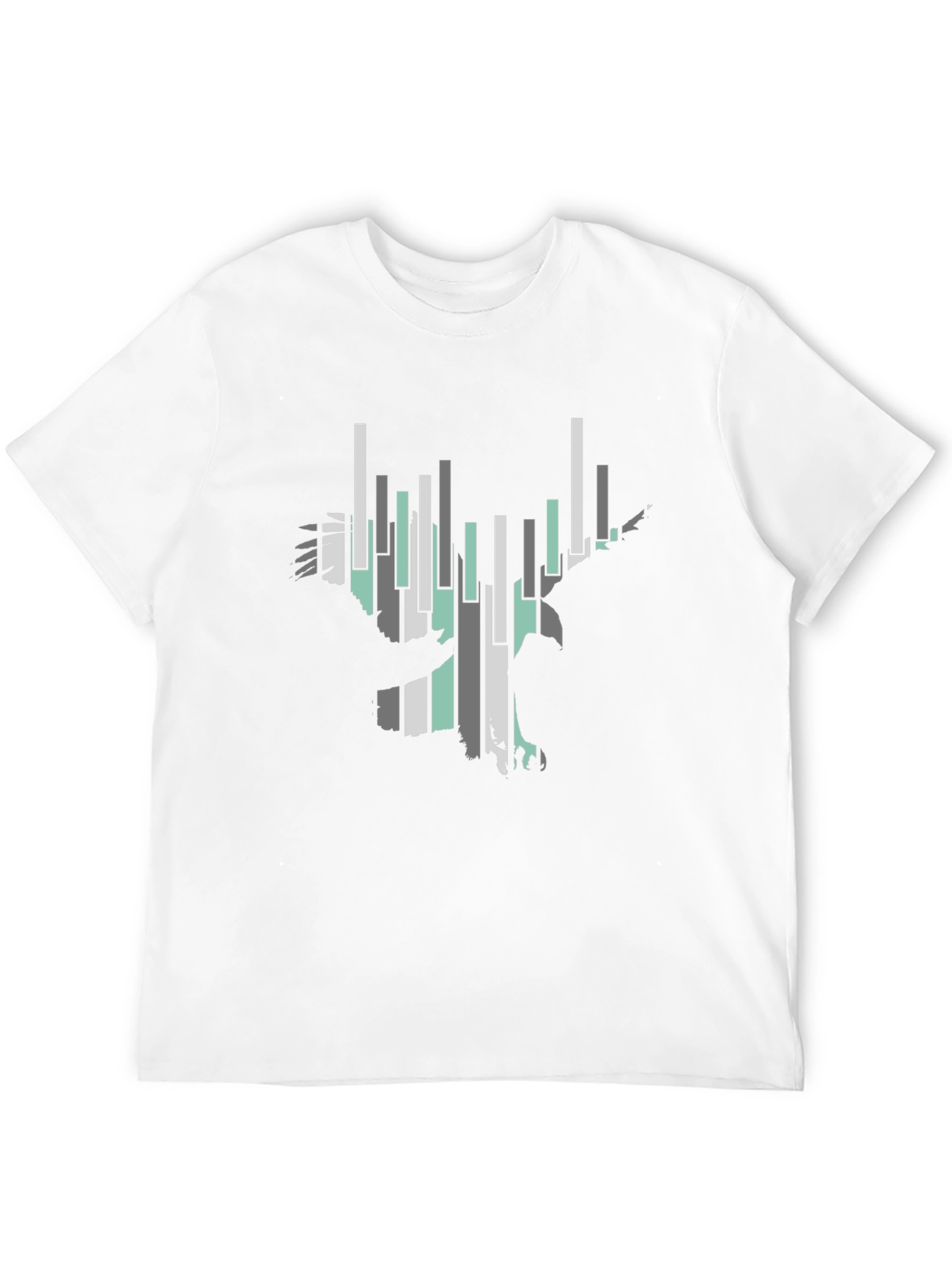 Abstract Eagle Graphic Tee - Black