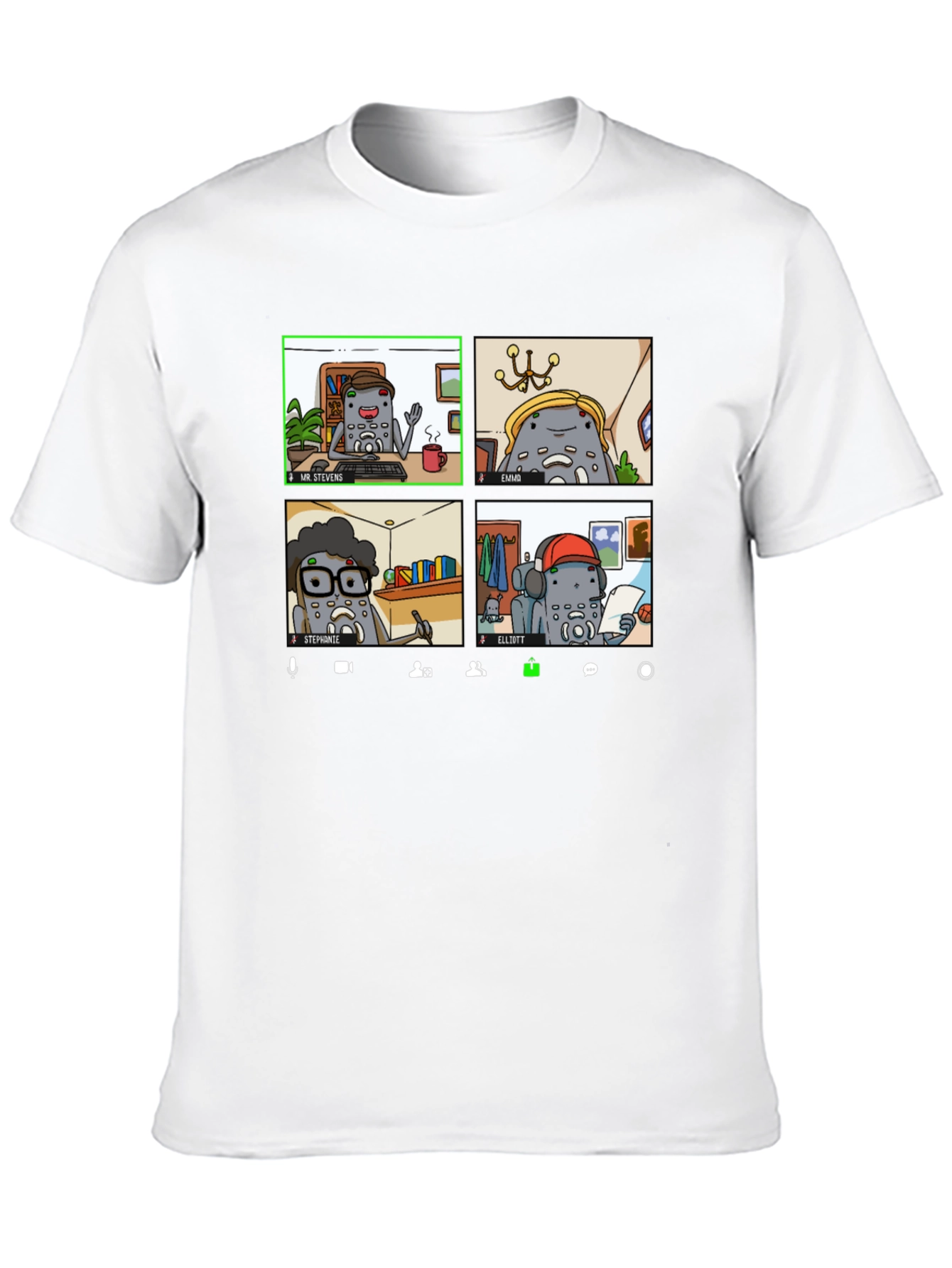 Zoom Meeting Character Graphic Tee
