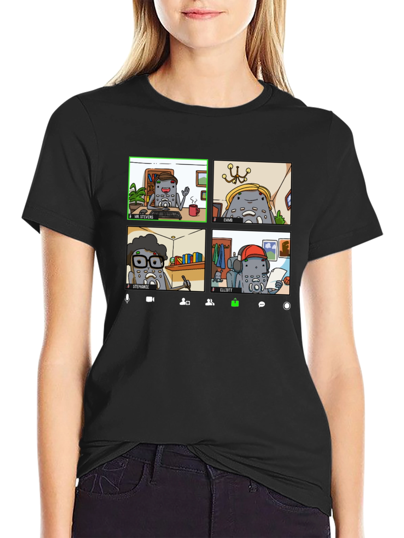 Zoom Meeting Character Graphic Tee