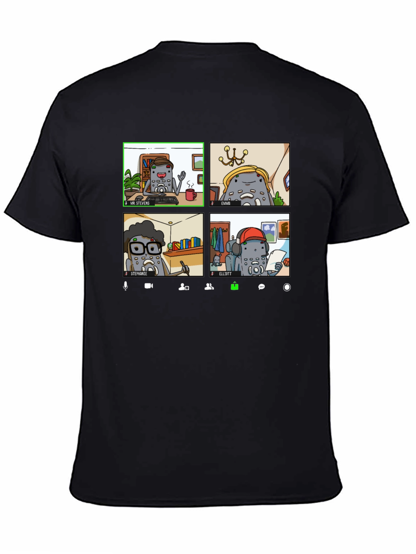 Zoom Meeting Character Graphic Tee