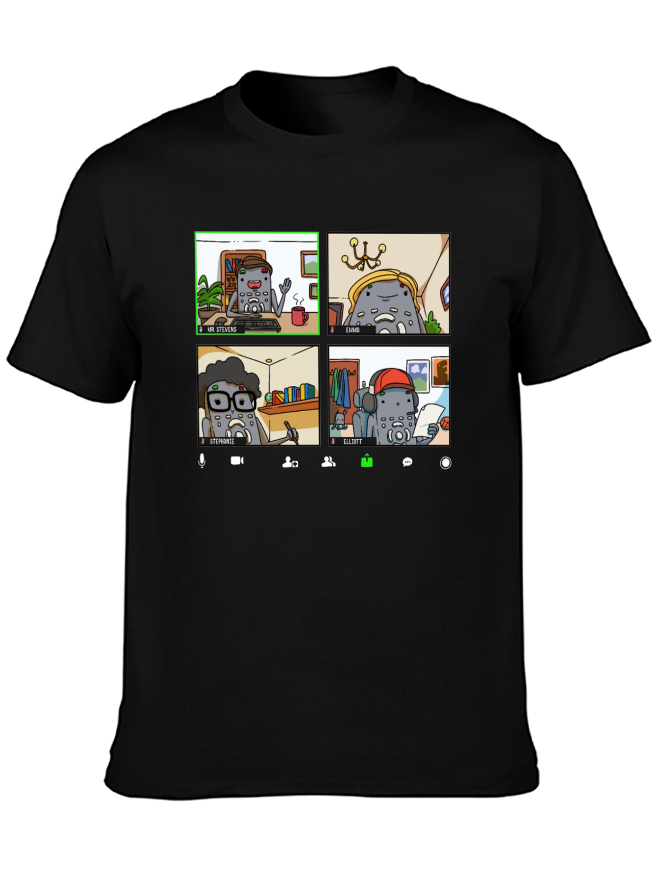 Zoom Meeting Character Graphic Tee