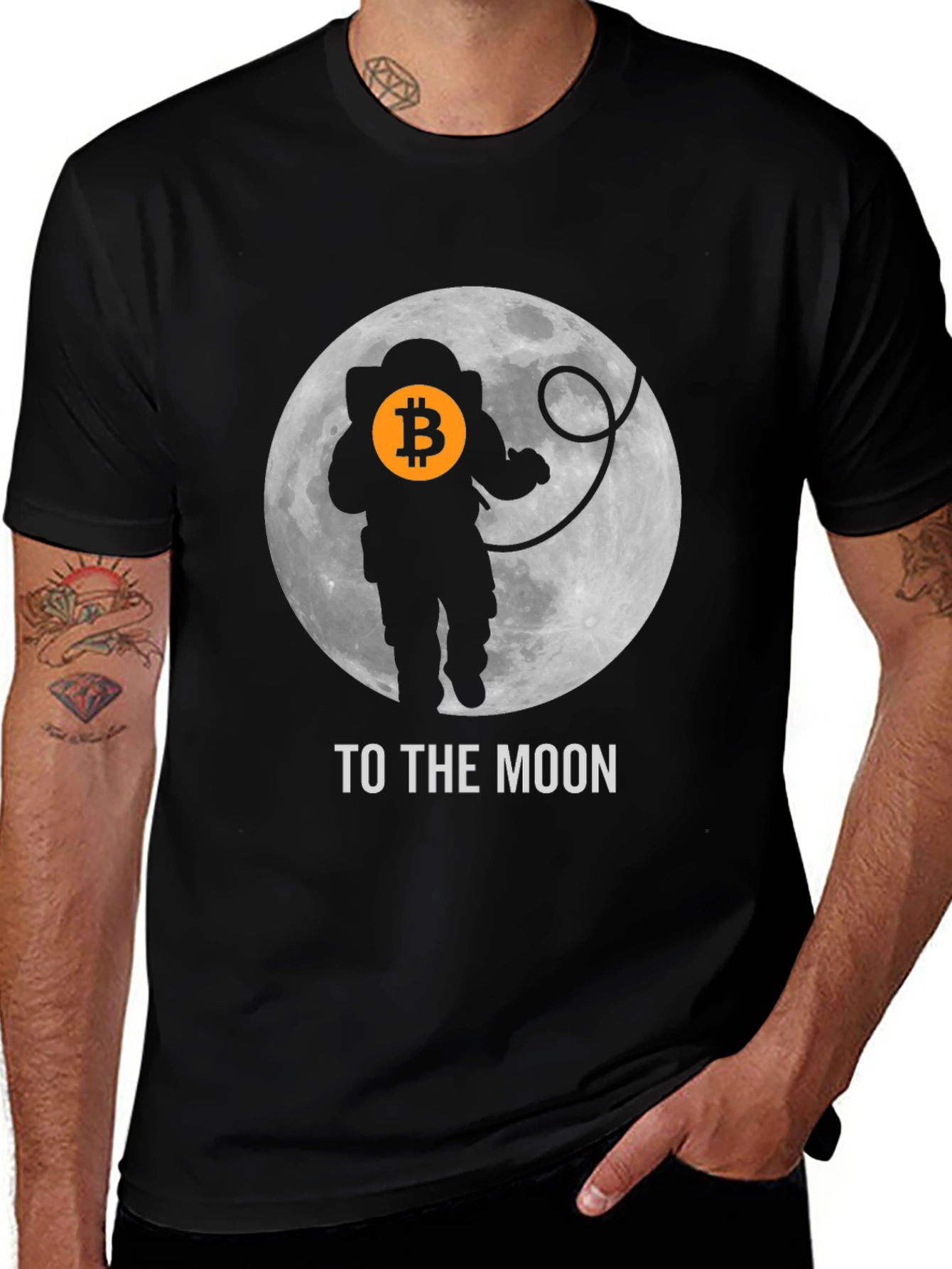 Bitcoin Astronaut T-Shirt - To The Moon Crypto Tee