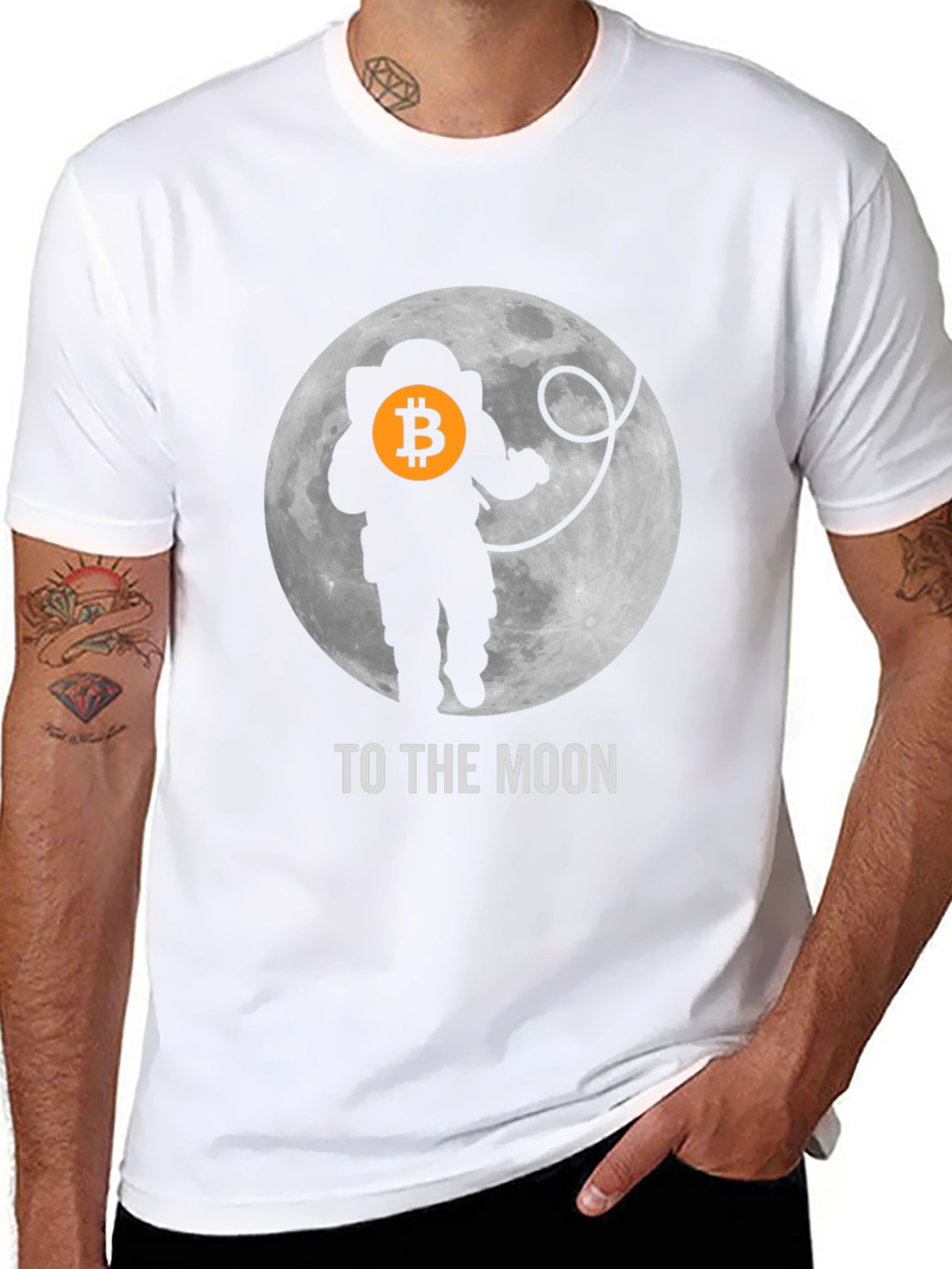 Bitcoin Astronaut T-Shirt - To The Moon Crypto Tee