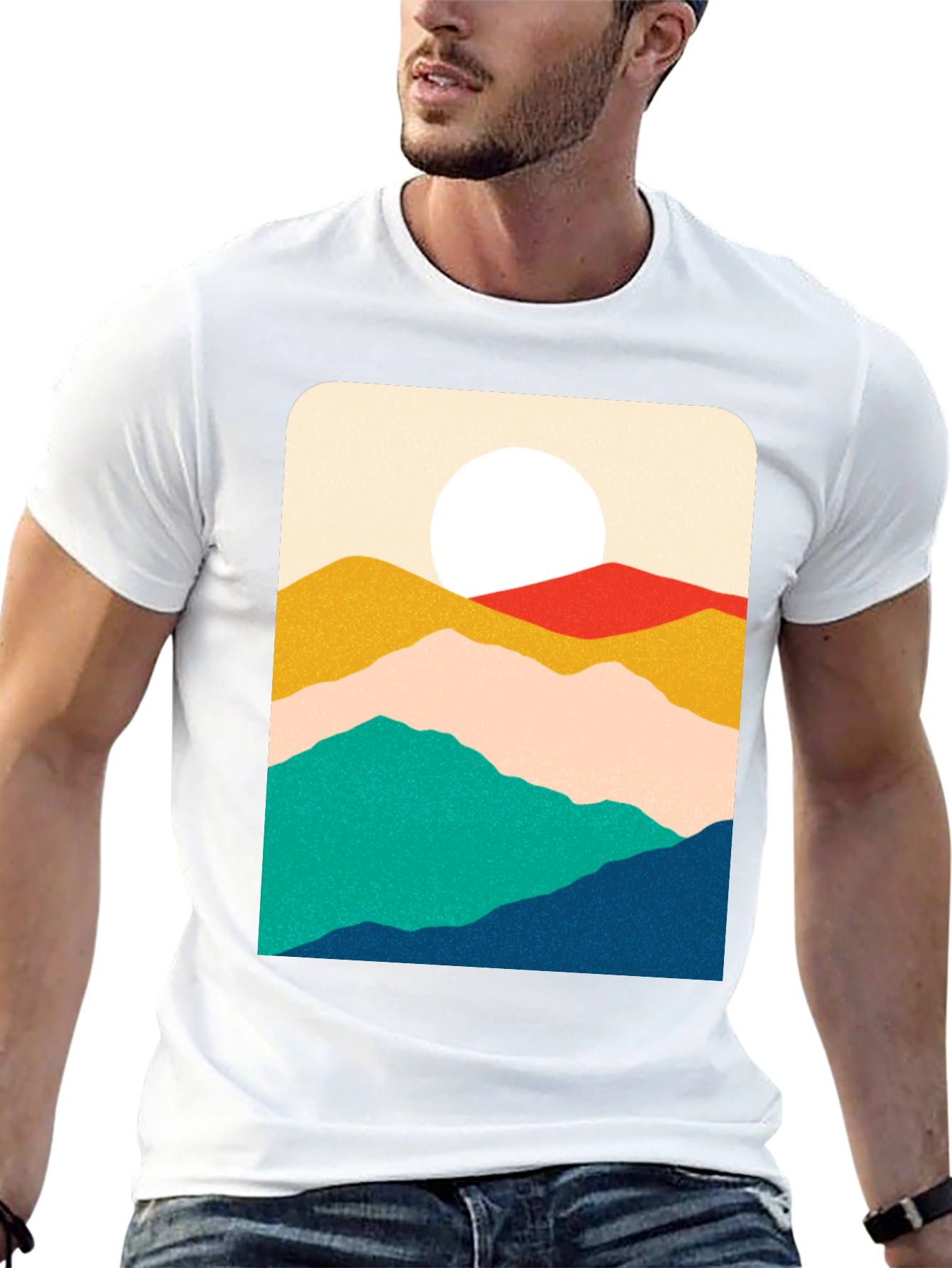 Mountain Graphic Print T-Shirt - Relaxed Fit