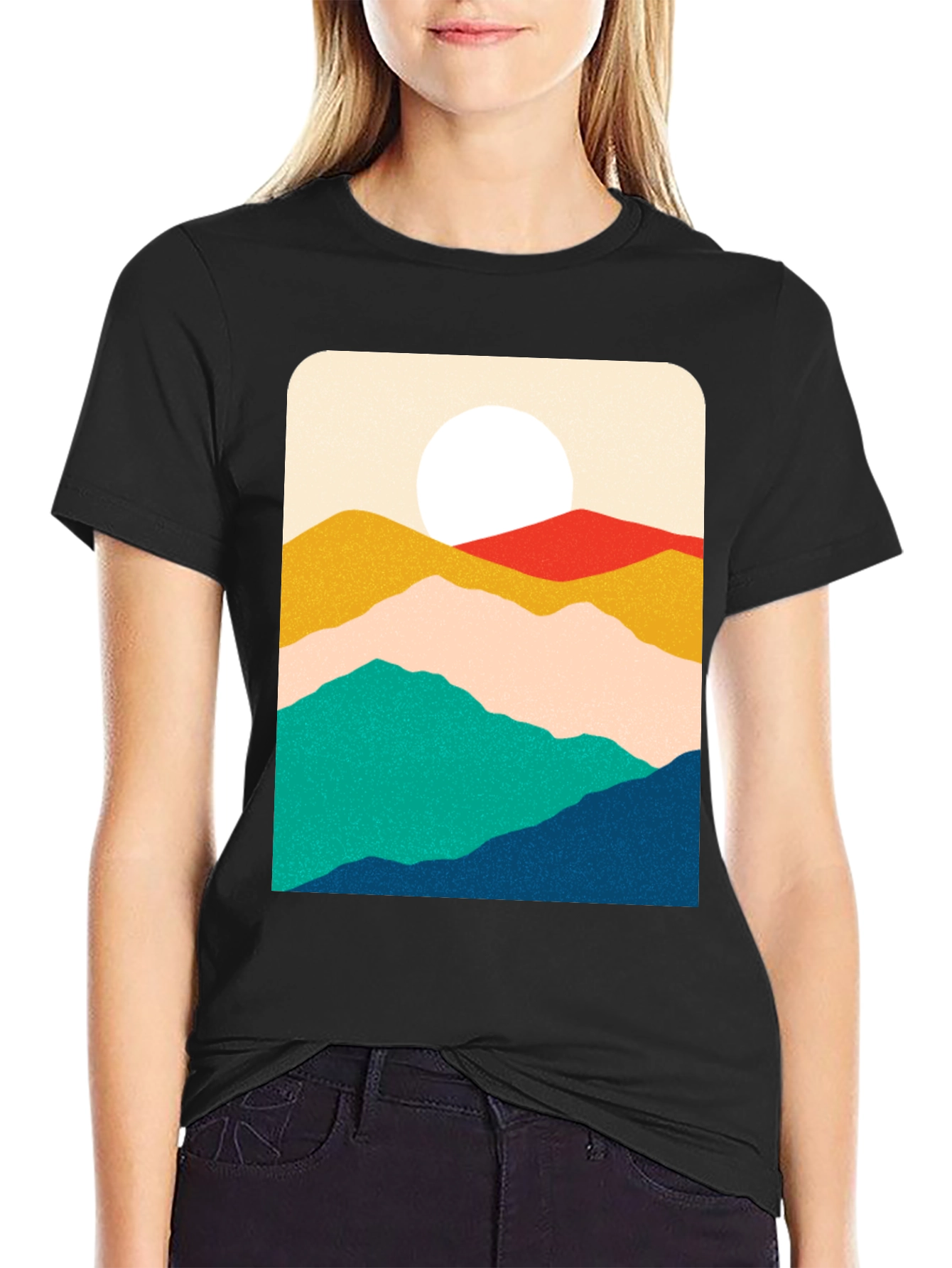 Mountain Graphic Print T-Shirt - Relaxed Fit