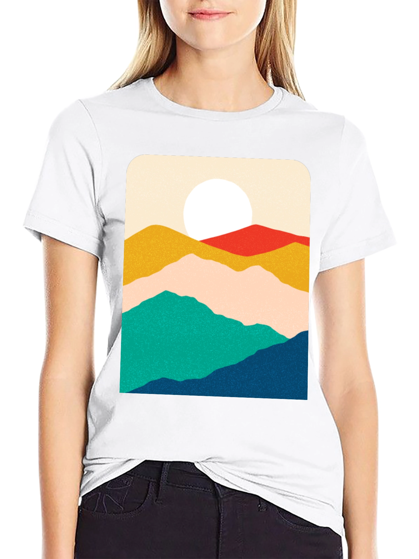Mountain Graphic Print T-Shirt - Relaxed Fit