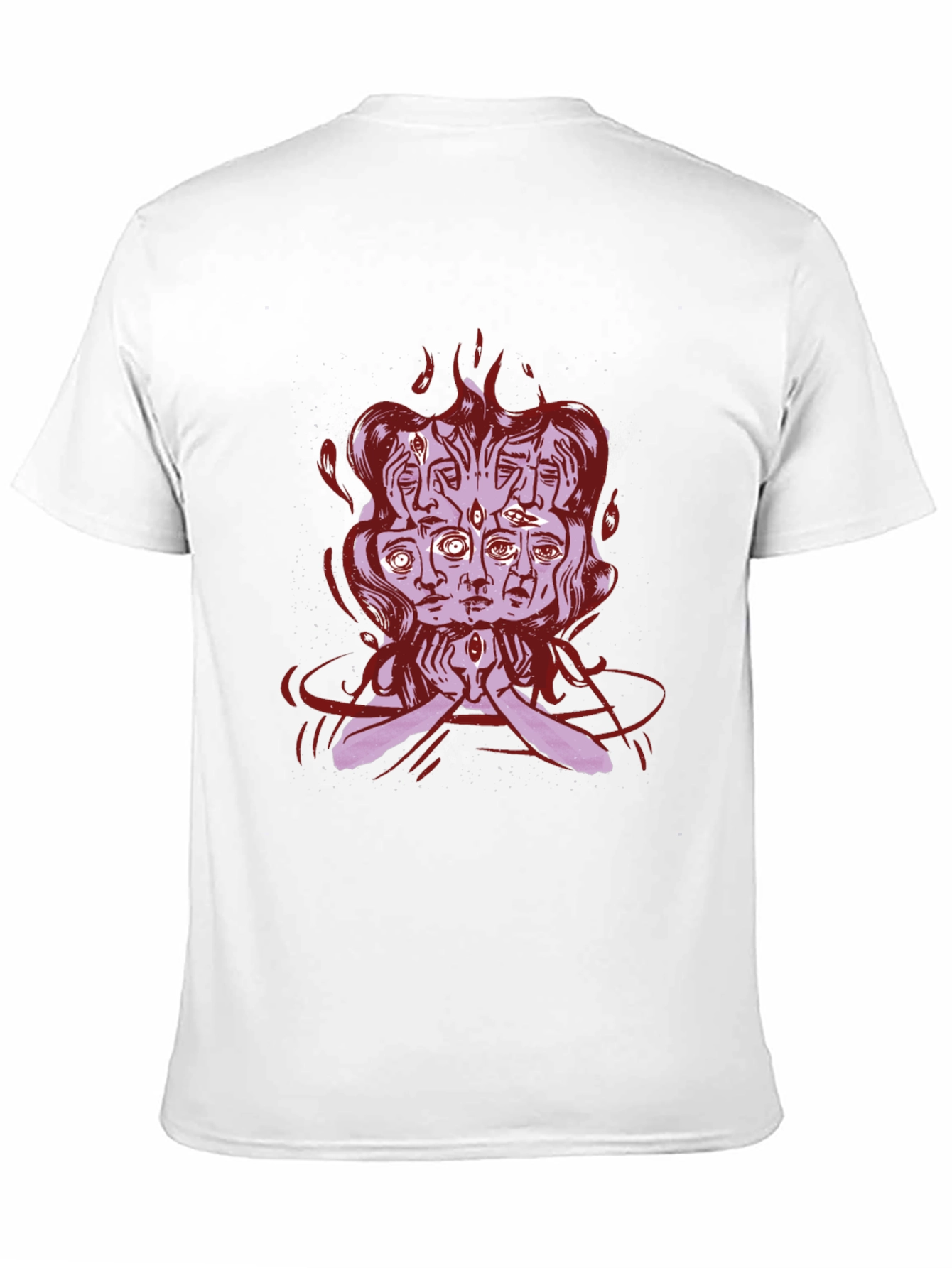 Mystic Faces Graphic Tee - Black Cotton Shirt
