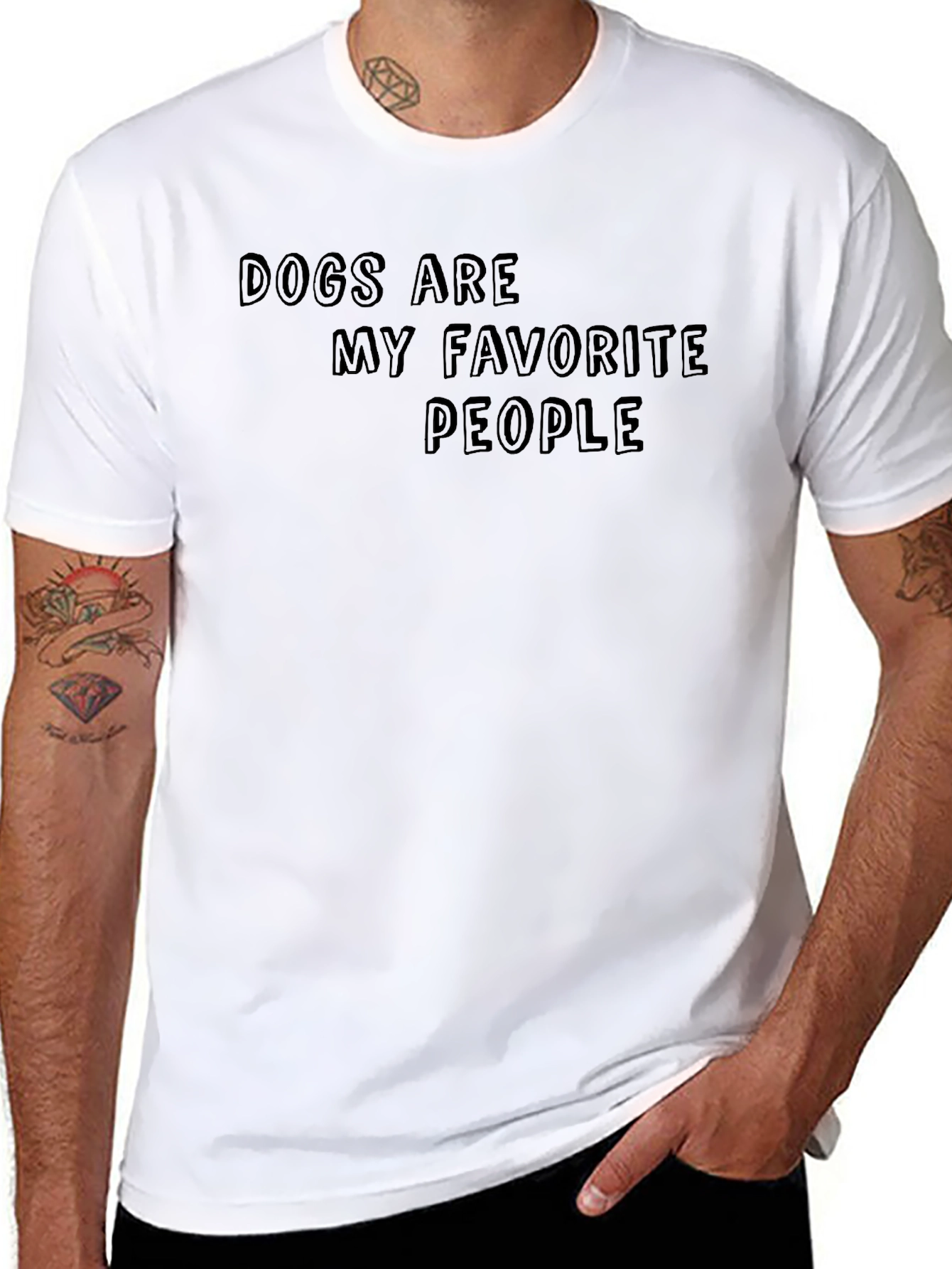 Dogs Are My Favorite People Black T-Shirt