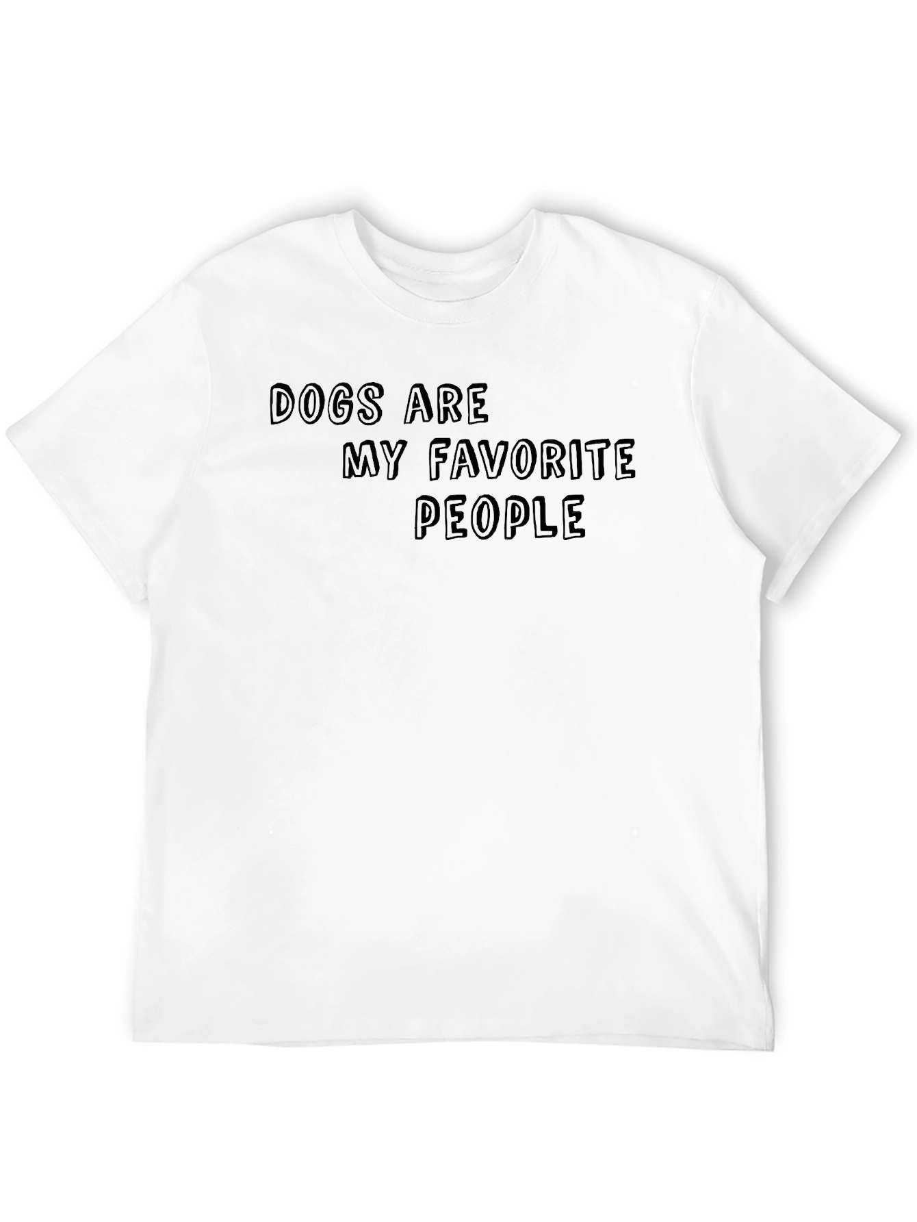 Dogs Are My Favorite People Black T-Shirt