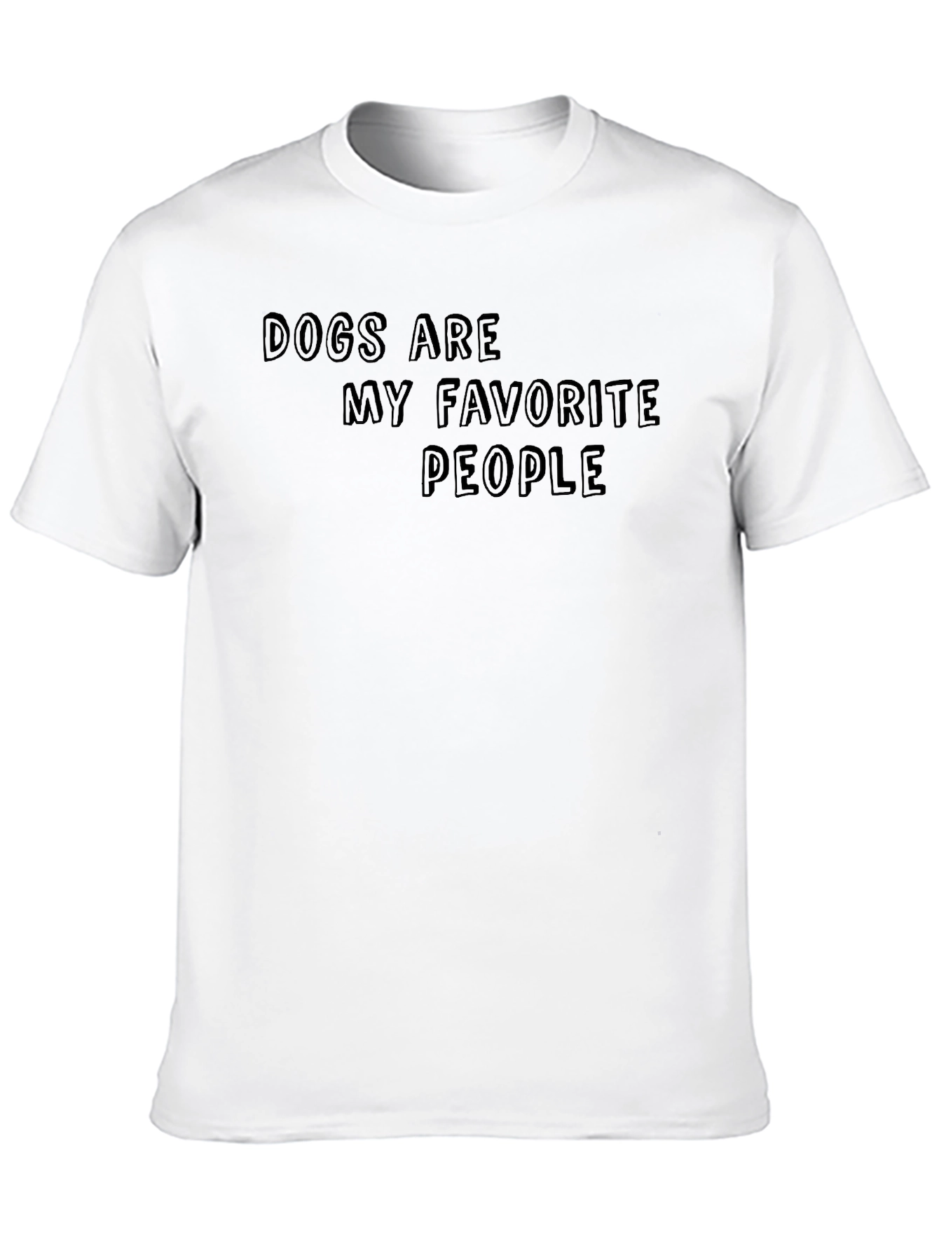 Dogs Are My Favorite People Black T-Shirt