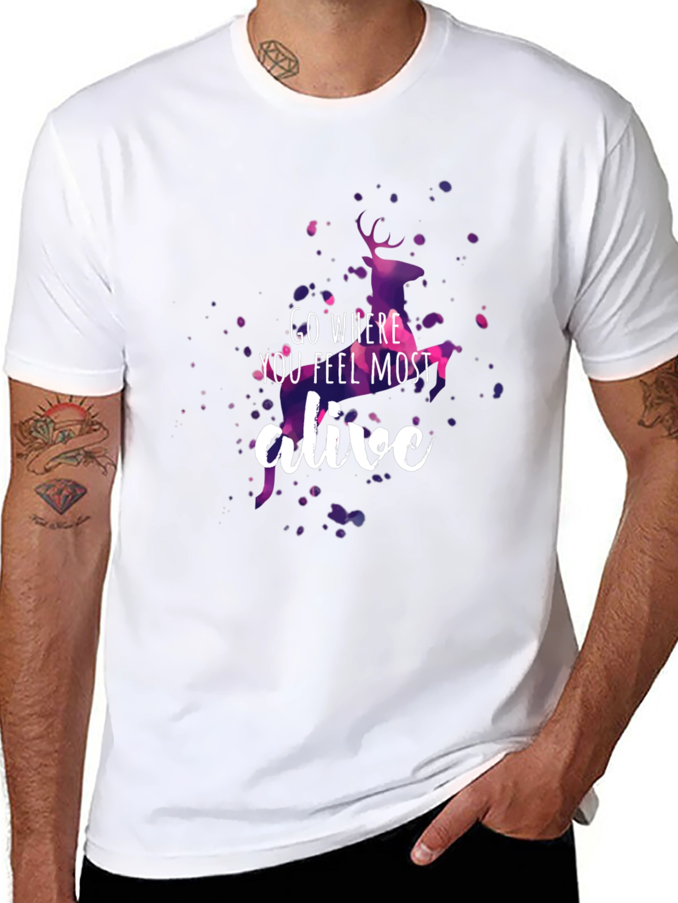 Go Where You Feel Most Alive Deer Graphic Tee