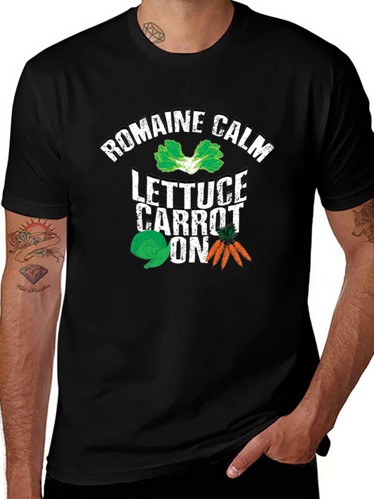 Romaine Calm Lettuce Carrot On Graphic T-Shirt