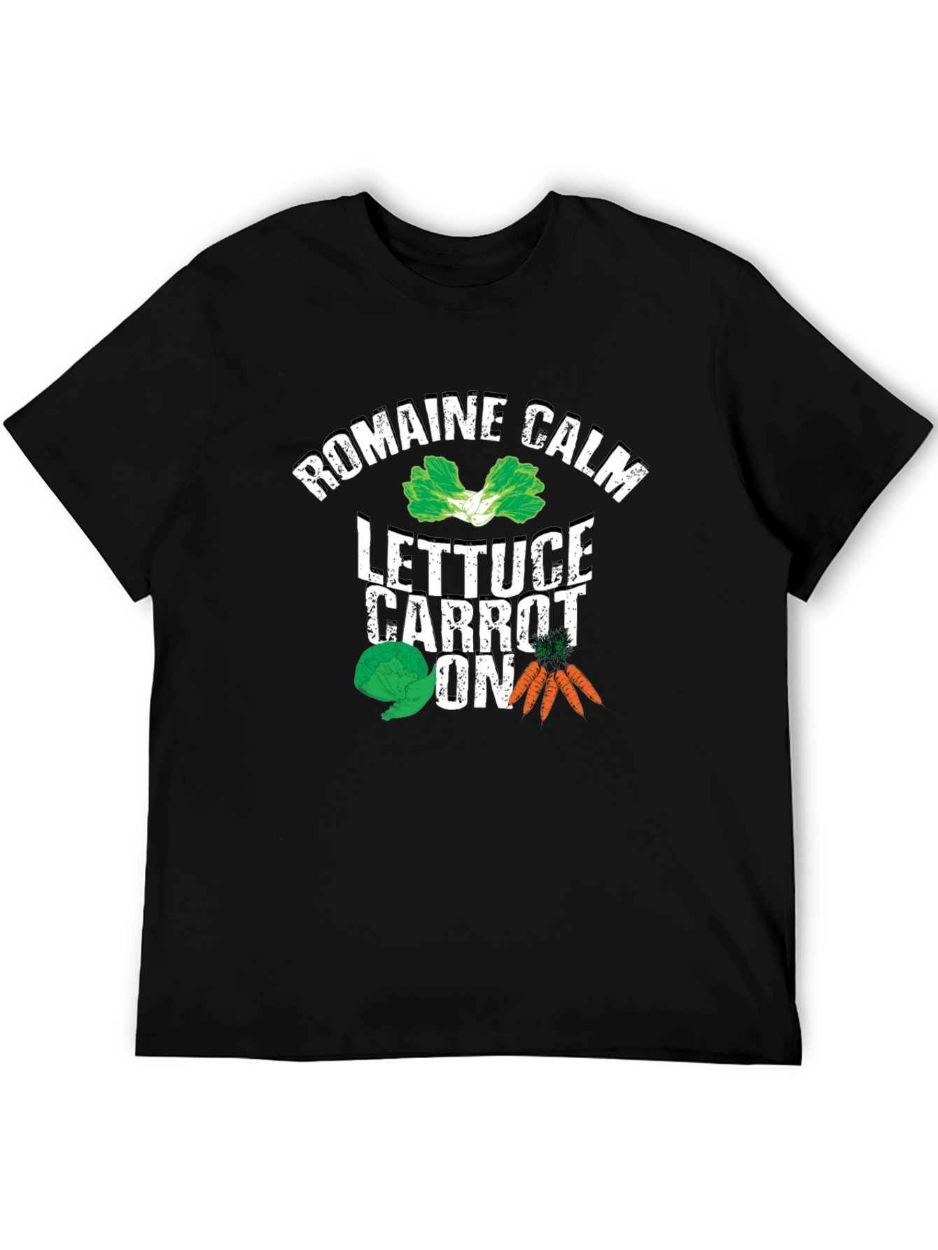 Romaine Calm Lettuce Carrot On Graphic T-Shirt