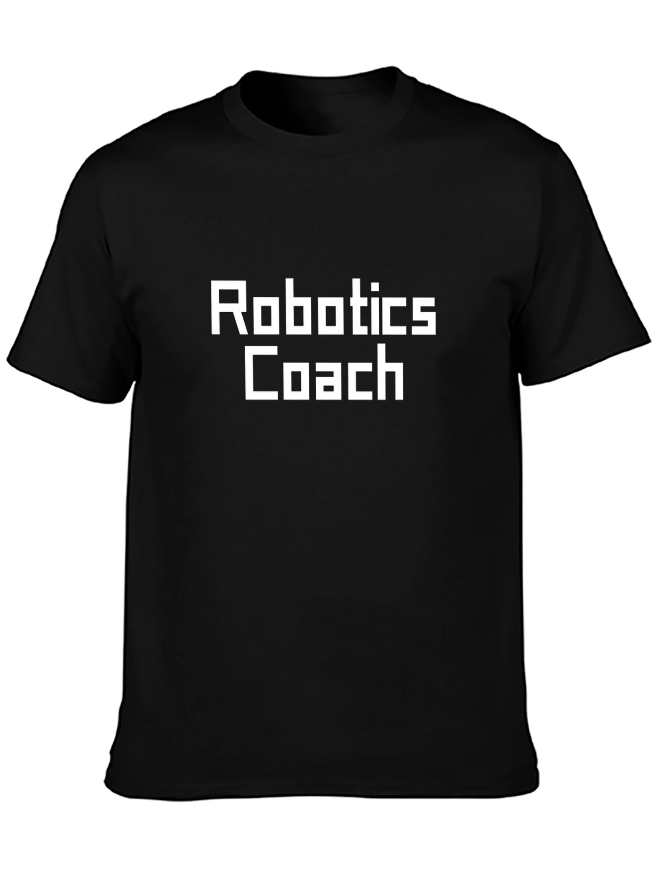 Robotics Coach T-Shirt - Solid Black Crew Neck