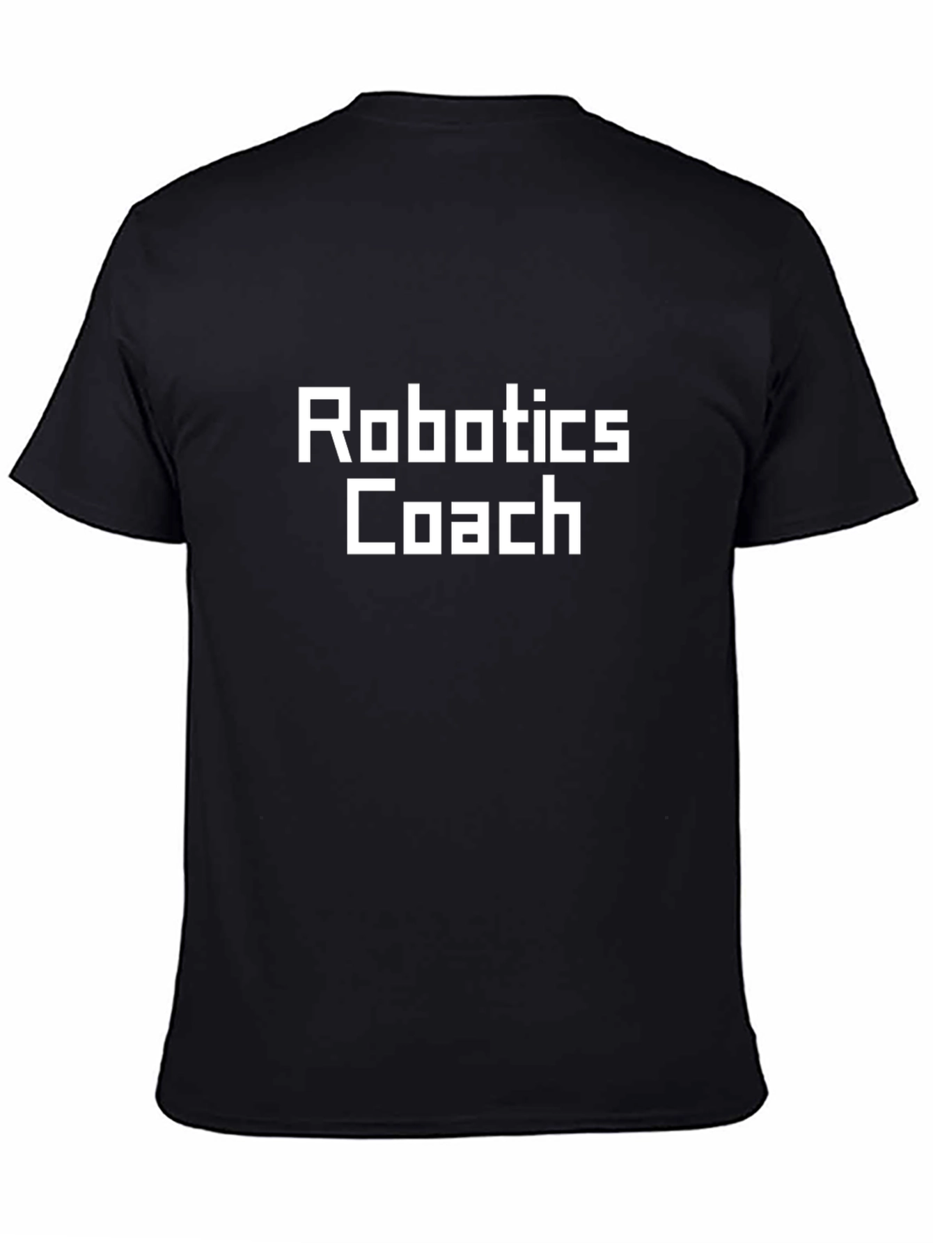 Robotics Coach T-Shirt - Solid Black Crew Neck