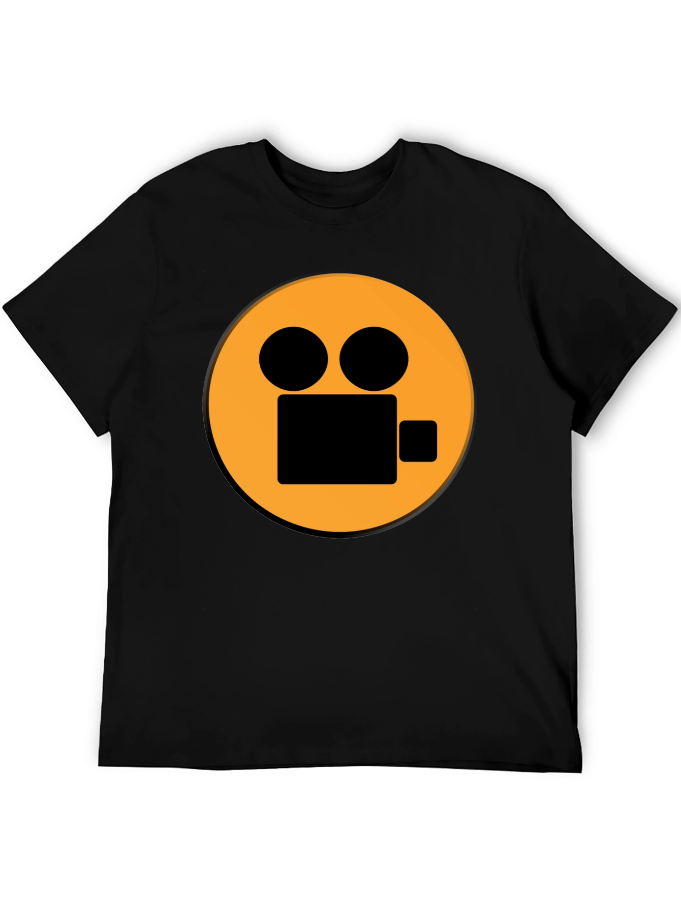 Camera Graphic Black T-Shirt - Movie Lover Tee