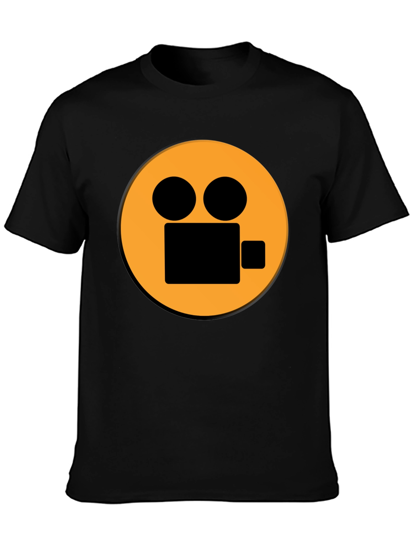 Camera Graphic Black T-Shirt - Movie Lover Tee
