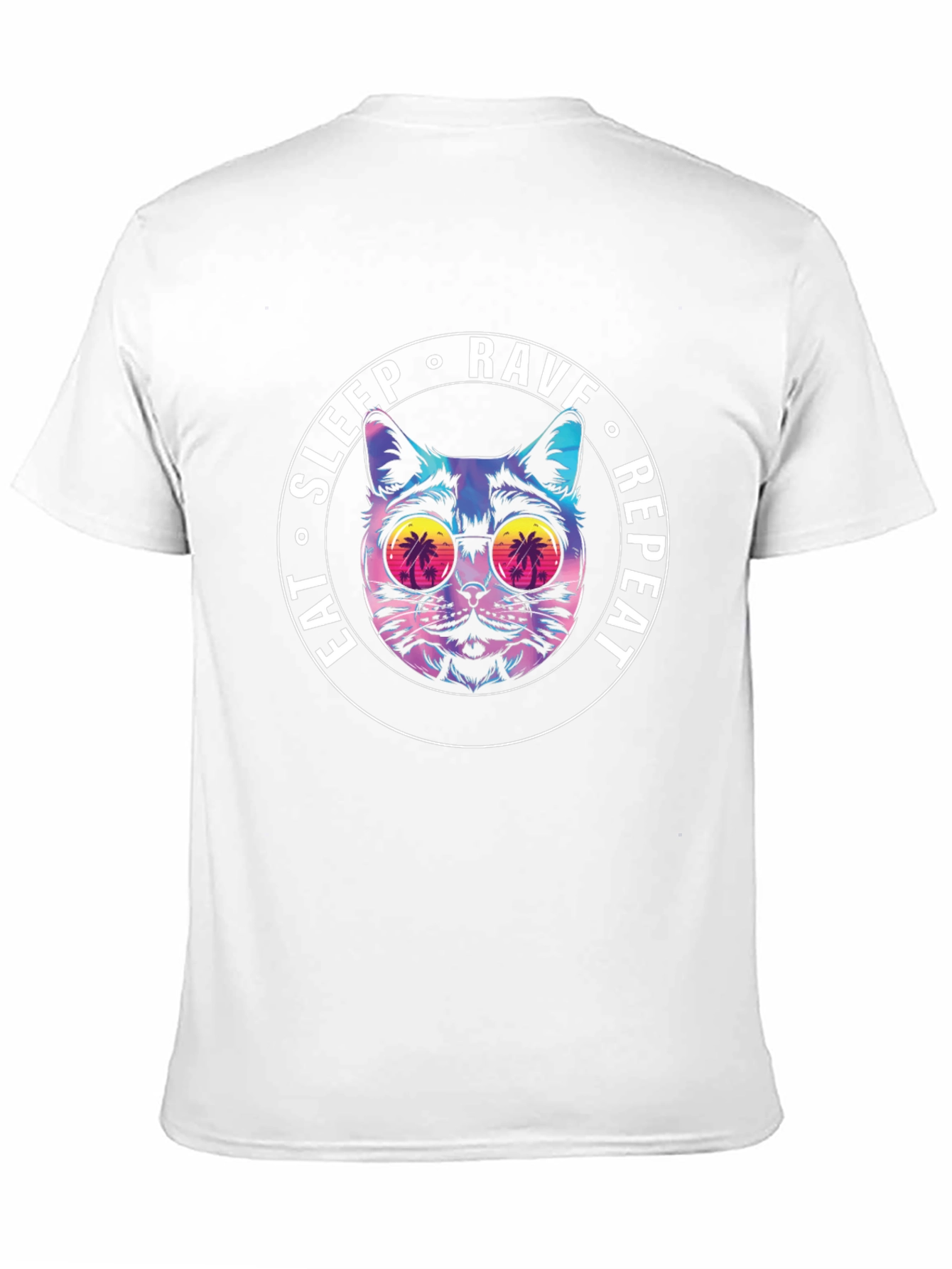 Eat Sleep Rave Repeat Cat T-Shirt
