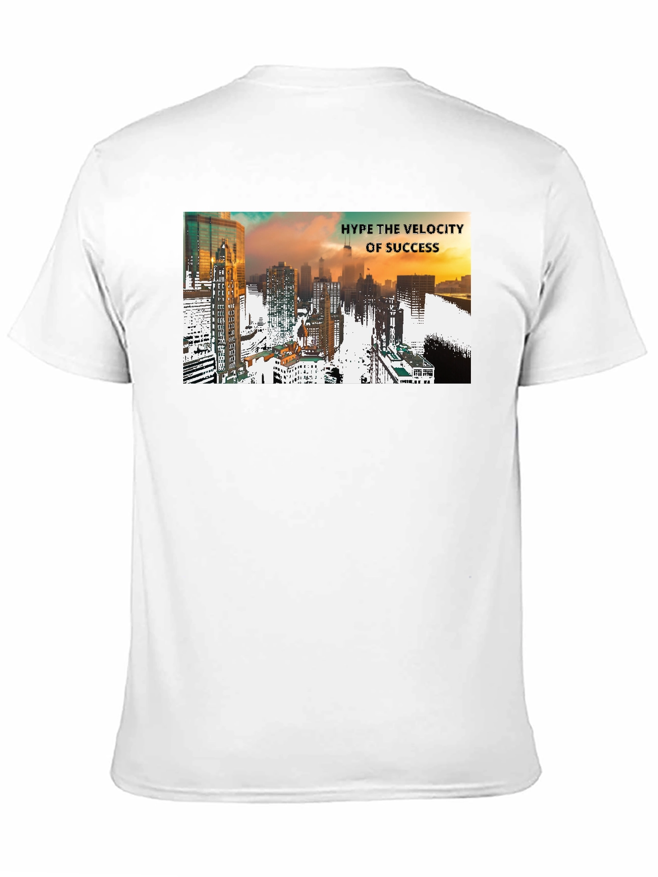 Hype Velocity of Success Cityscape Black T-Shirt