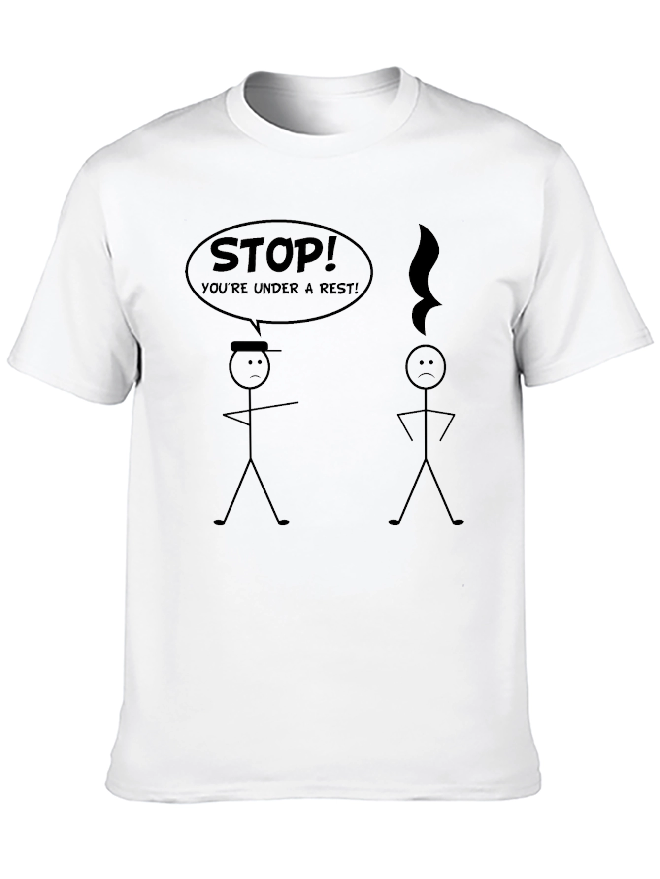Funny Music Pun T-Shirt - Under a Rest