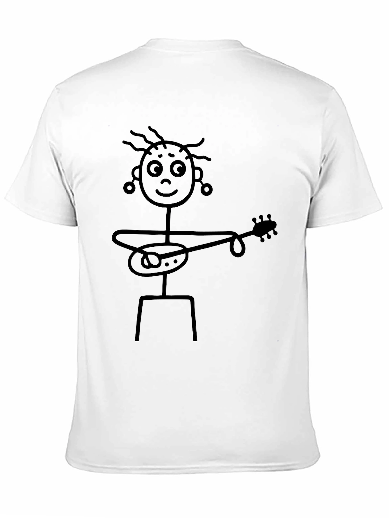Stick Figure Guitarist Graphic T-Shirt