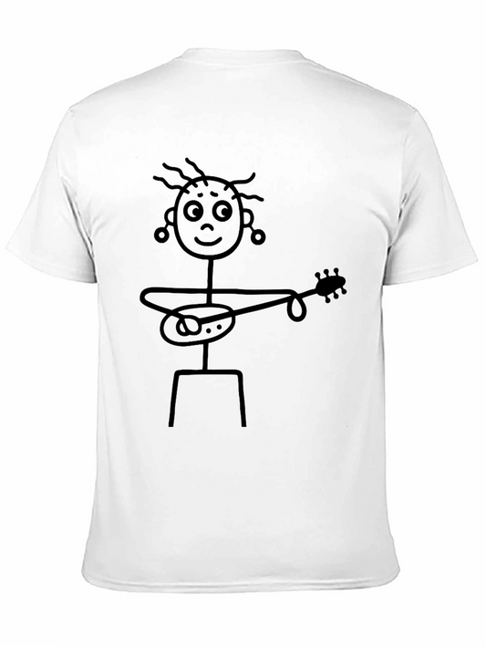Stick Figure Guitarist Graphic T-Shirt