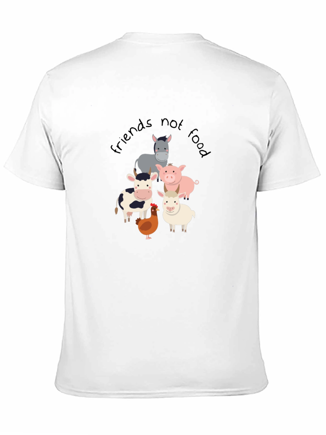 Friends Not Food T-Shirt - Vegan Animal Lover Tee