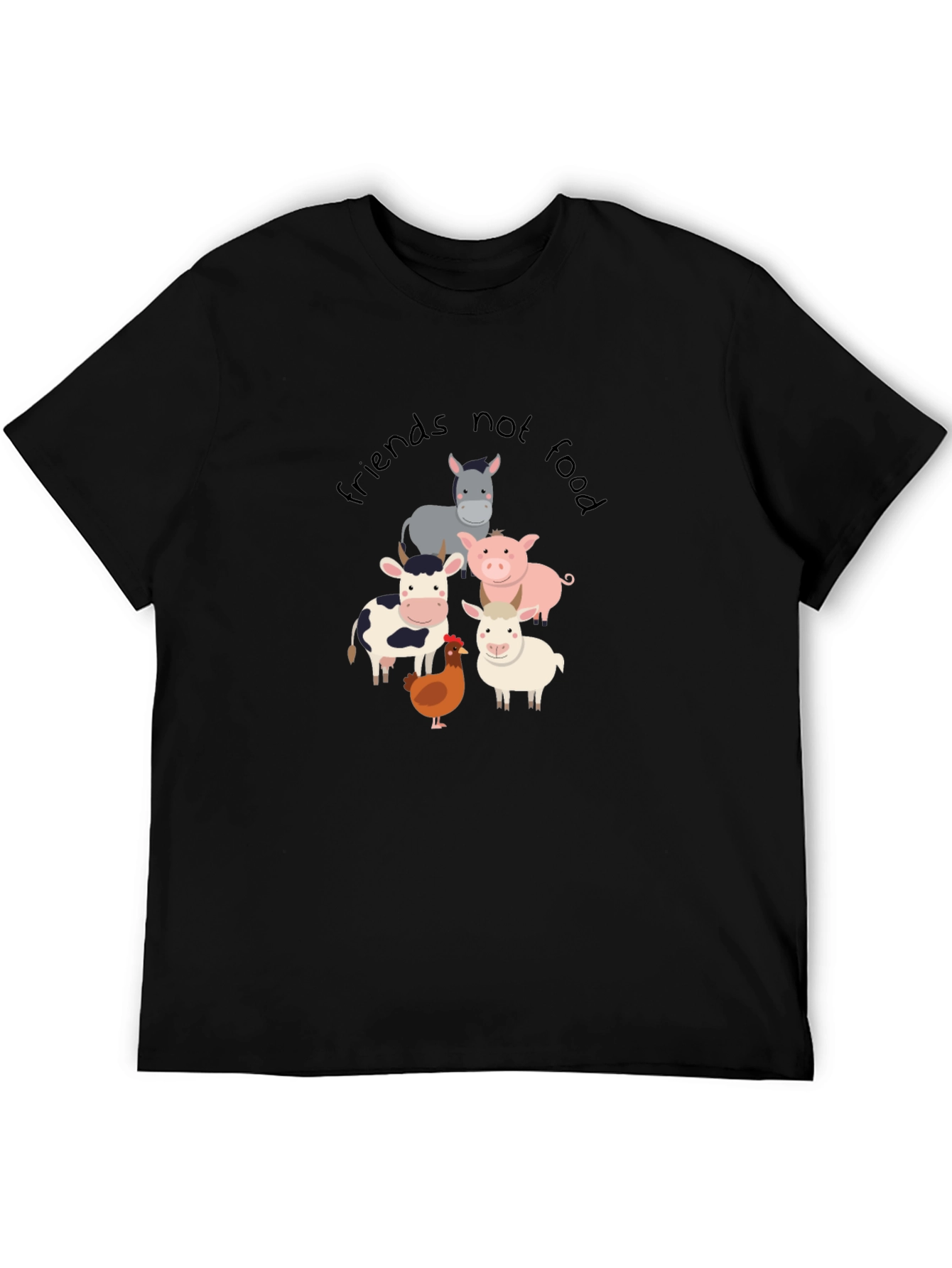 Friends Not Food T-Shirt - Vegan Animal Lover Tee