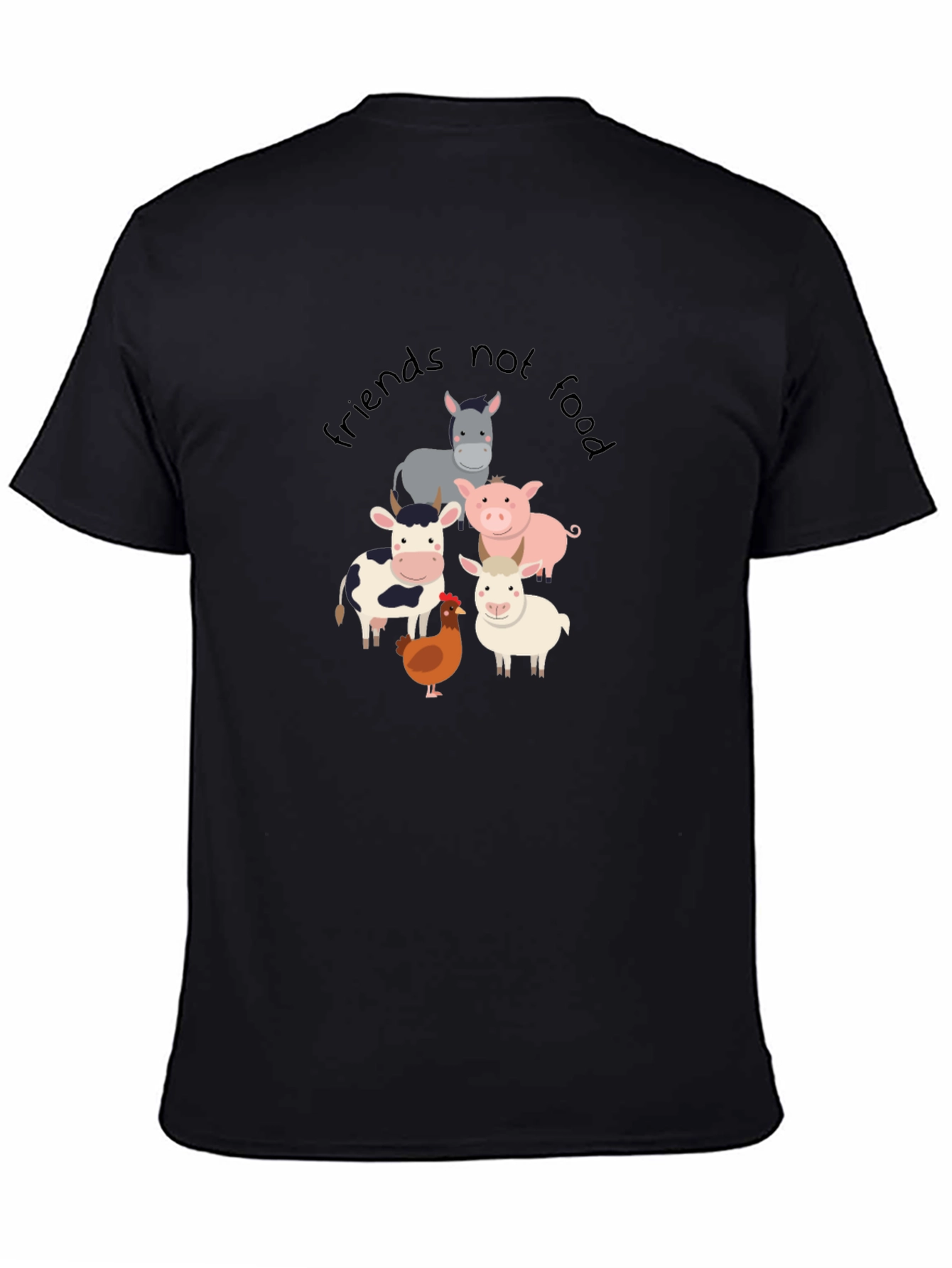 Friends Not Food T-Shirt - Vegan Animal Lover Tee
