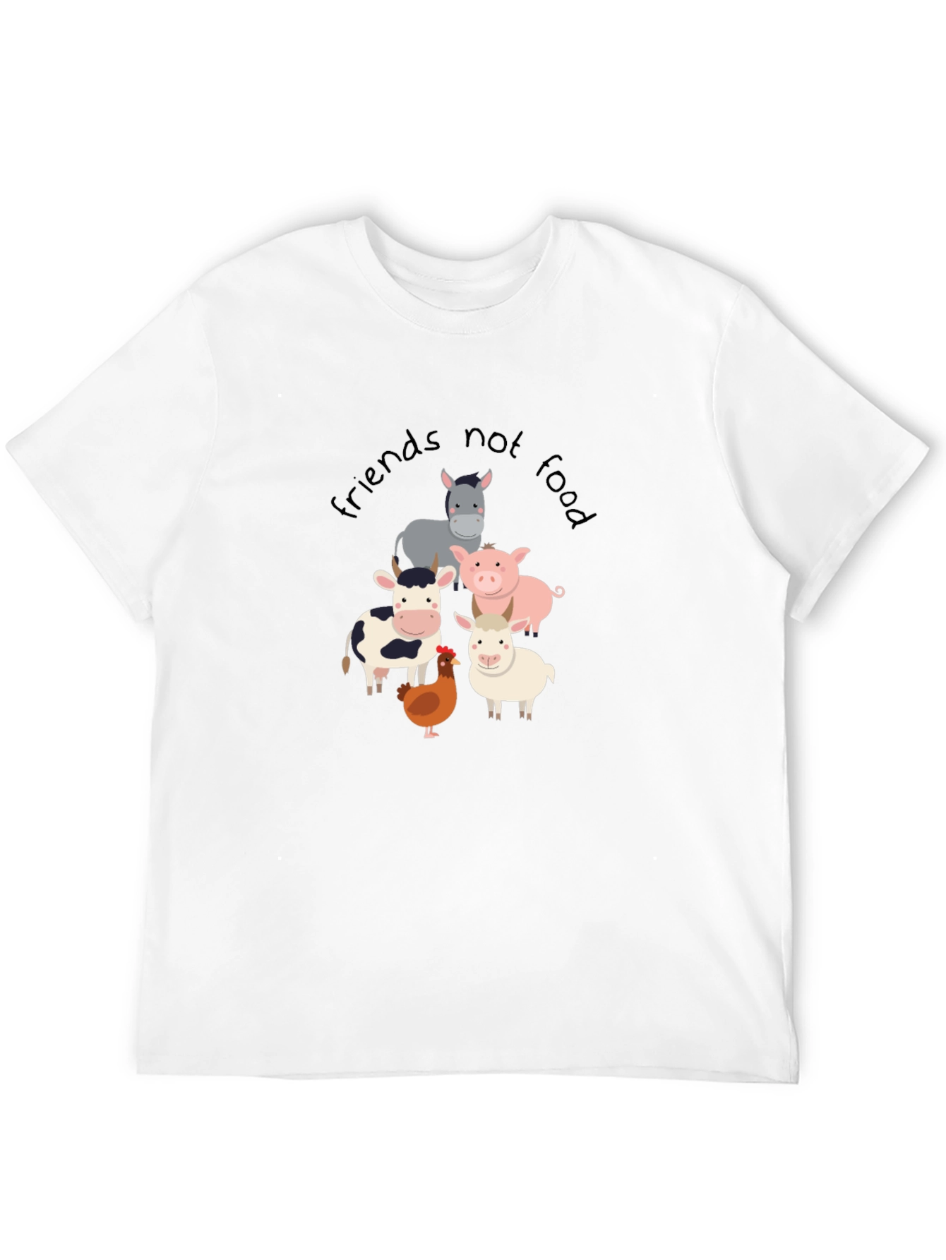 Friends Not Food T-Shirt - Vegan Animal Lover Tee
