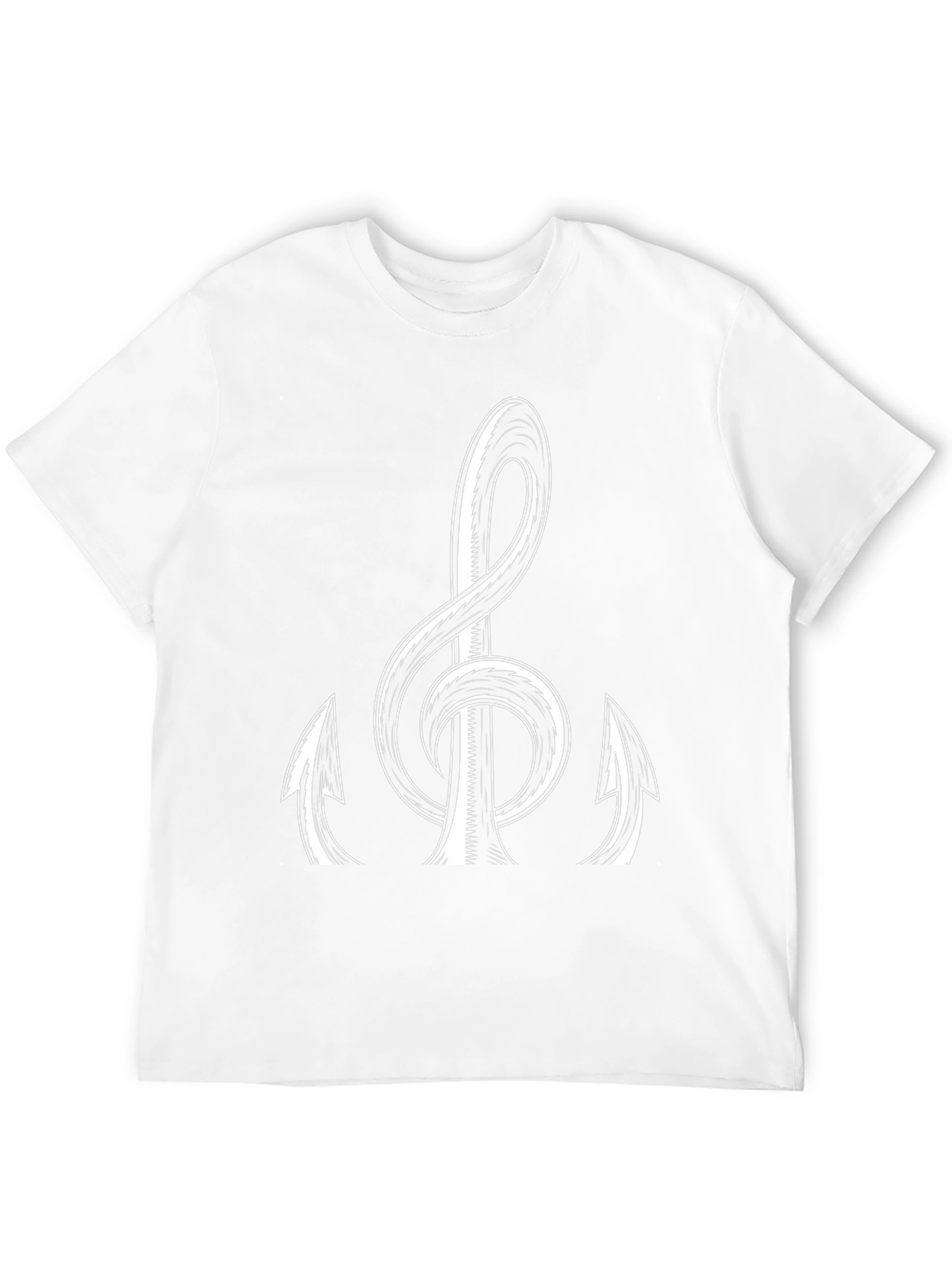 Musical Treble Clef Graphic Tee - Black