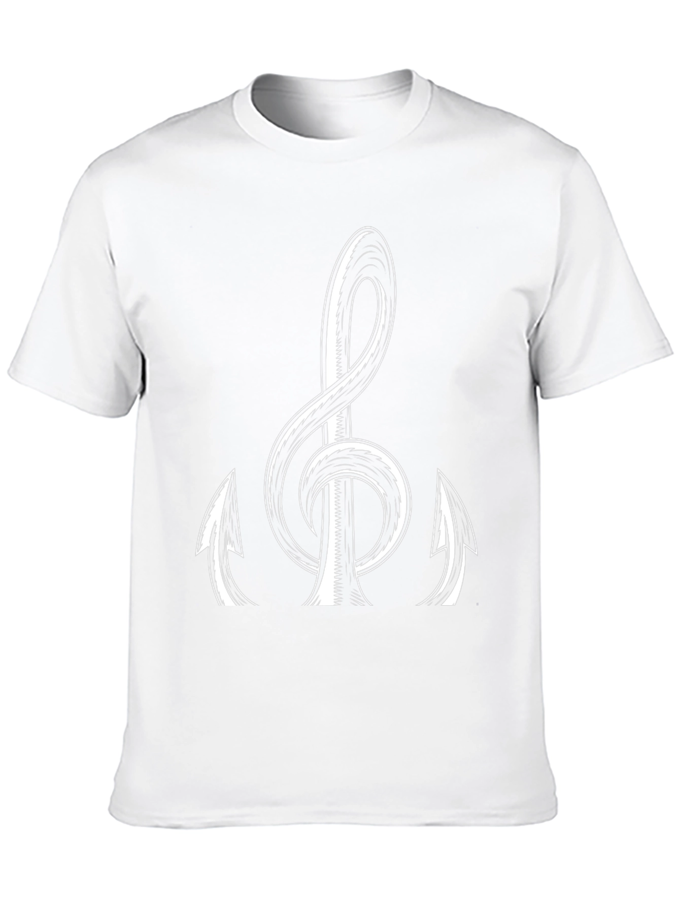 Musical Treble Clef Graphic Tee - Black