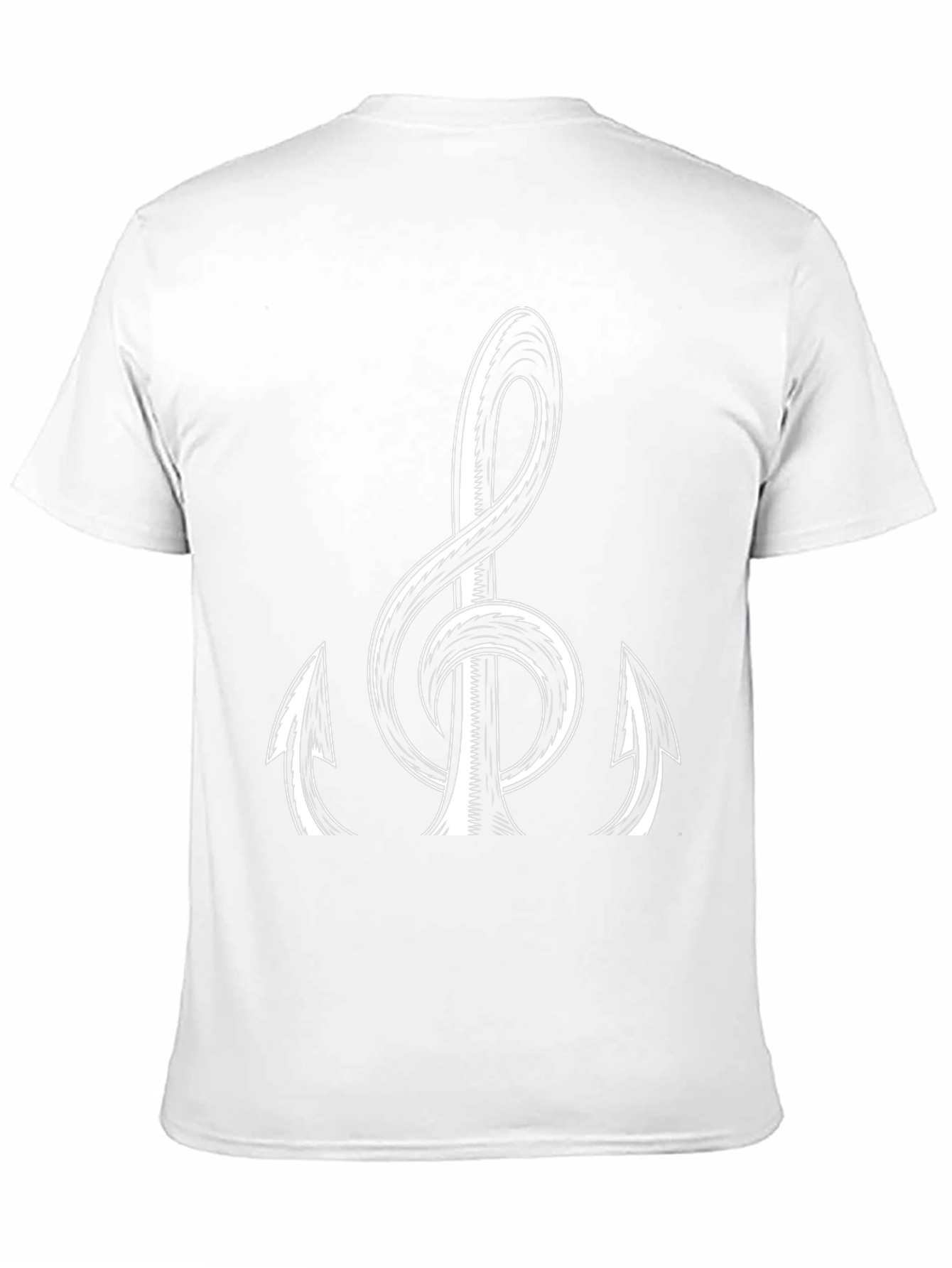 Musical Treble Clef Graphic Tee - Black