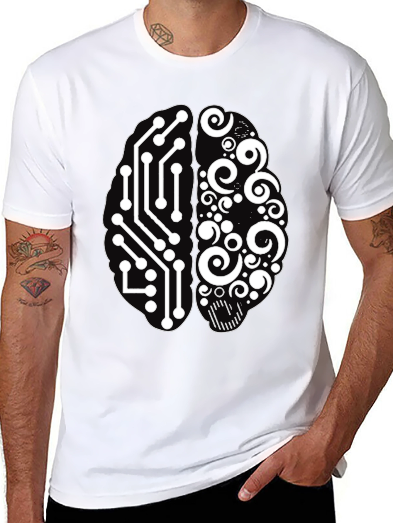 Brain Circuitry Tee - Logic & Creativity