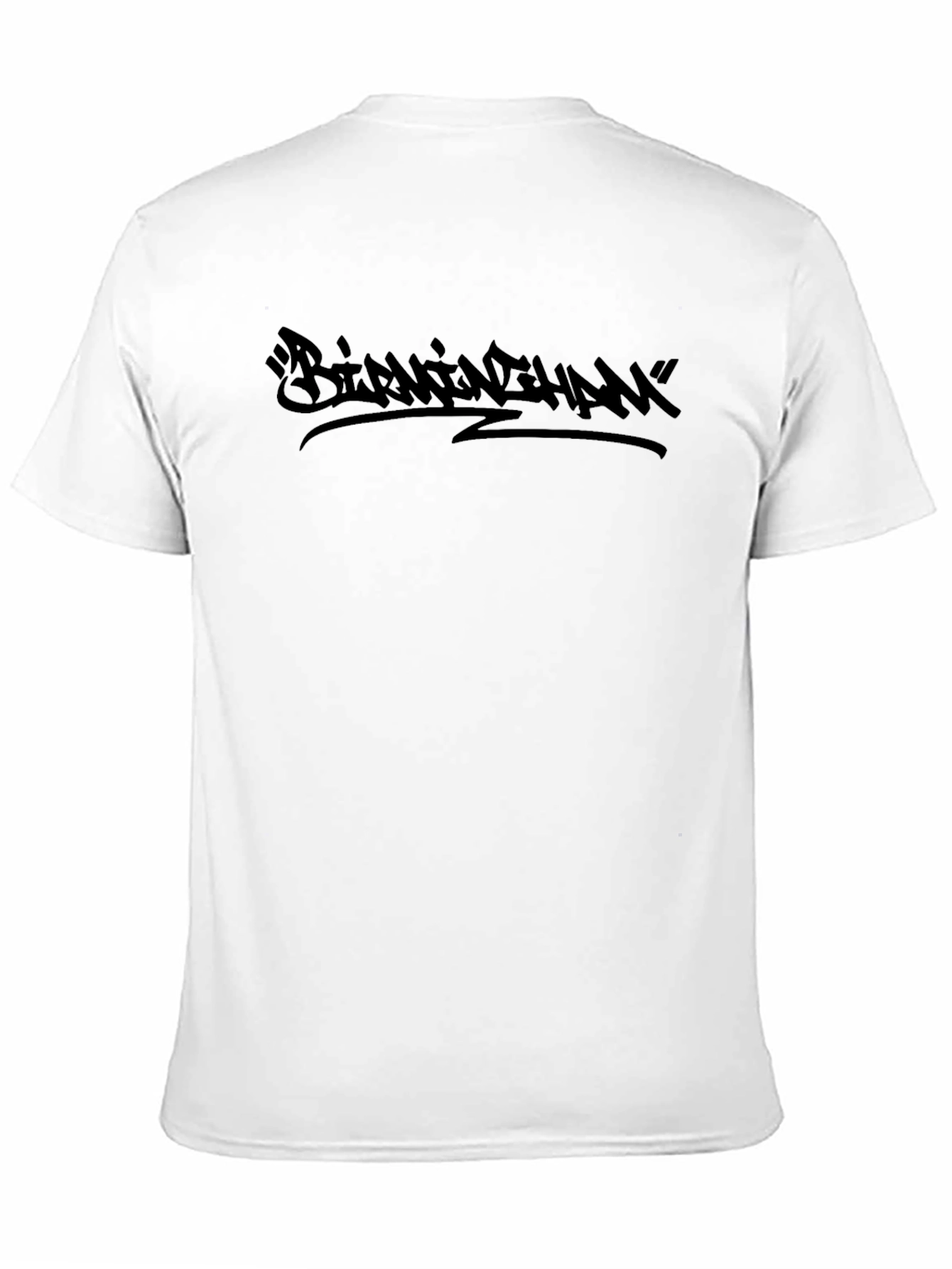 Black Graphic T-Shirt - Birmingham Text Design