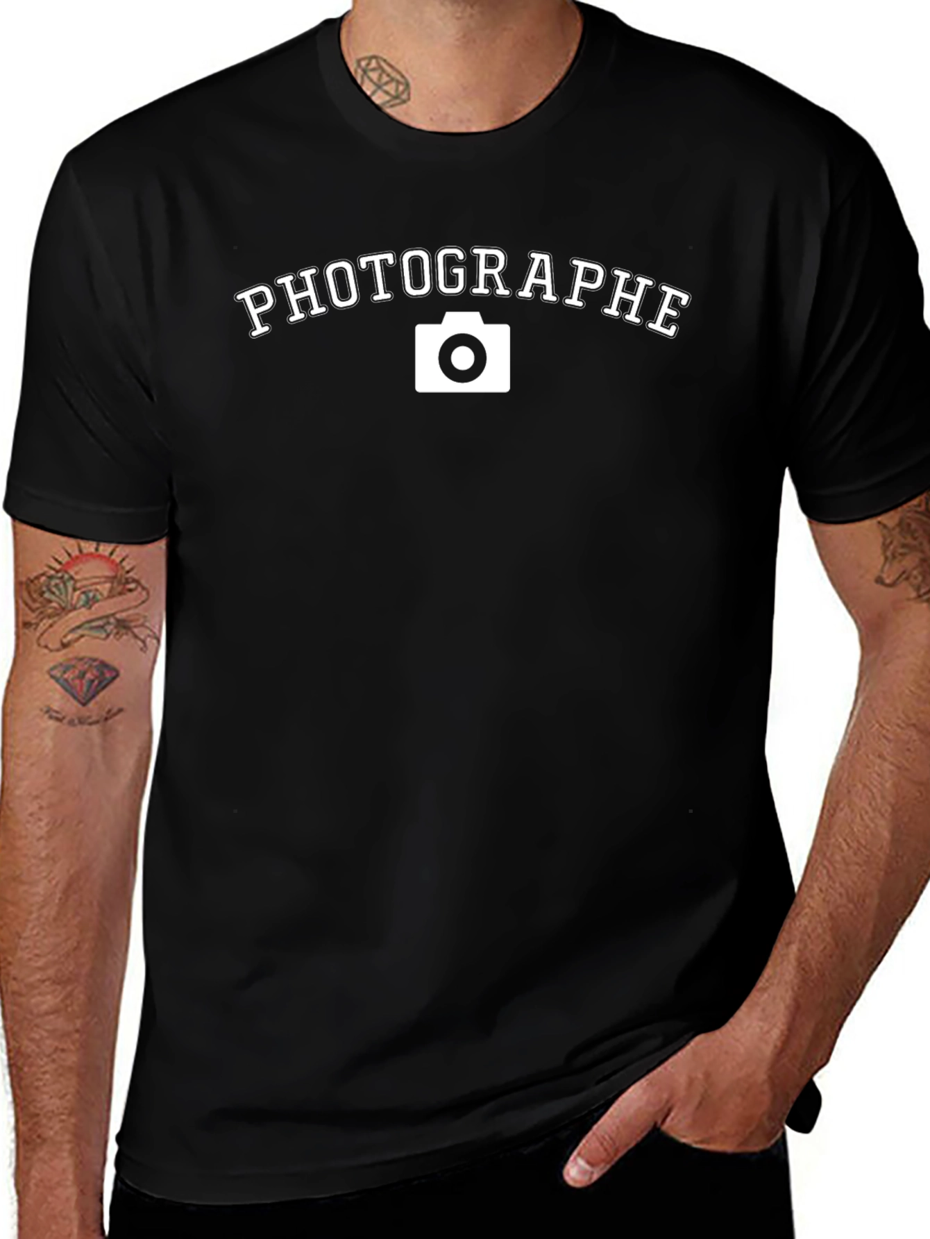 Photographe Black T-Shirt with Camera Icon