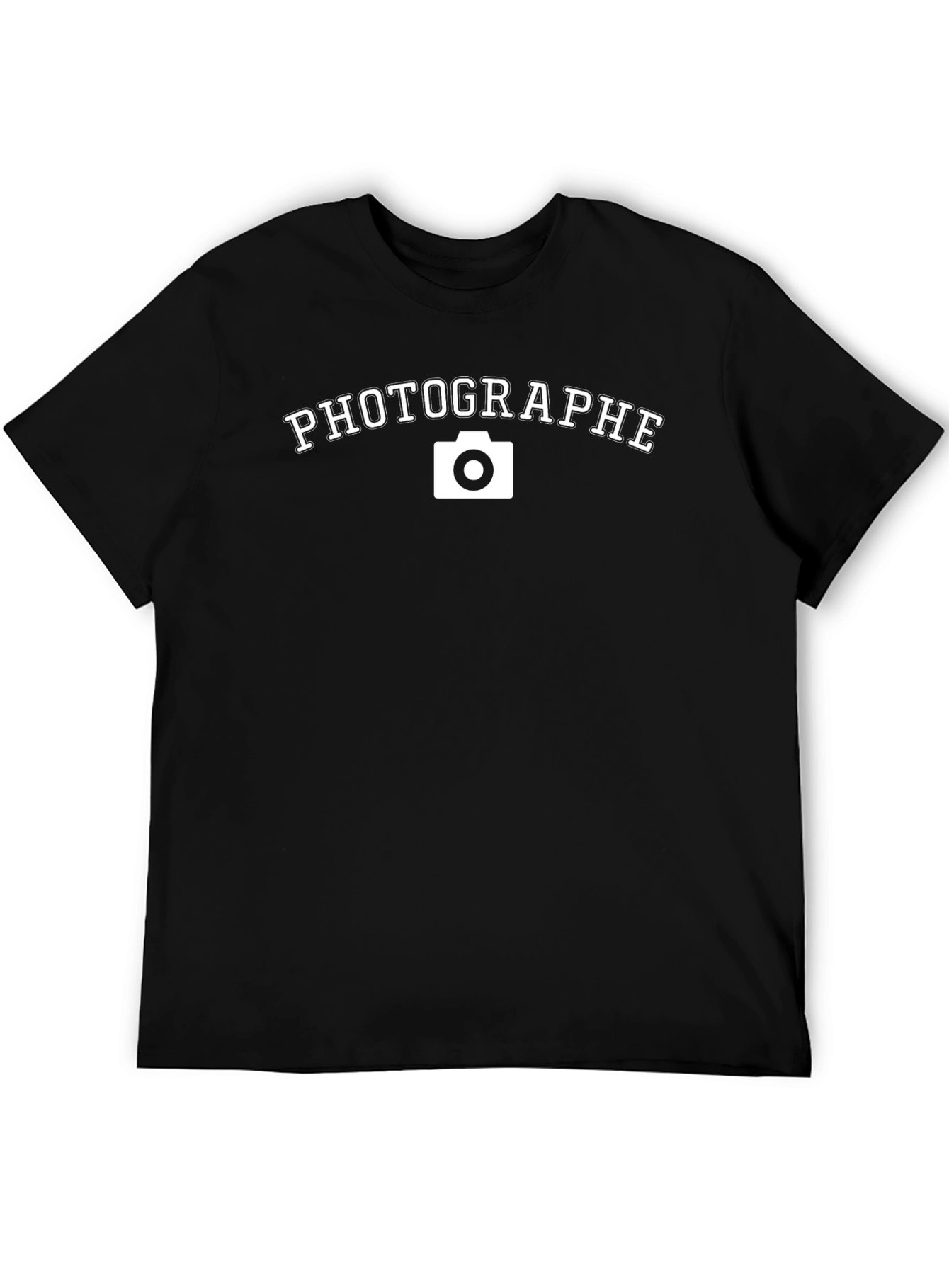 Photographe Black T-Shirt with Camera Icon