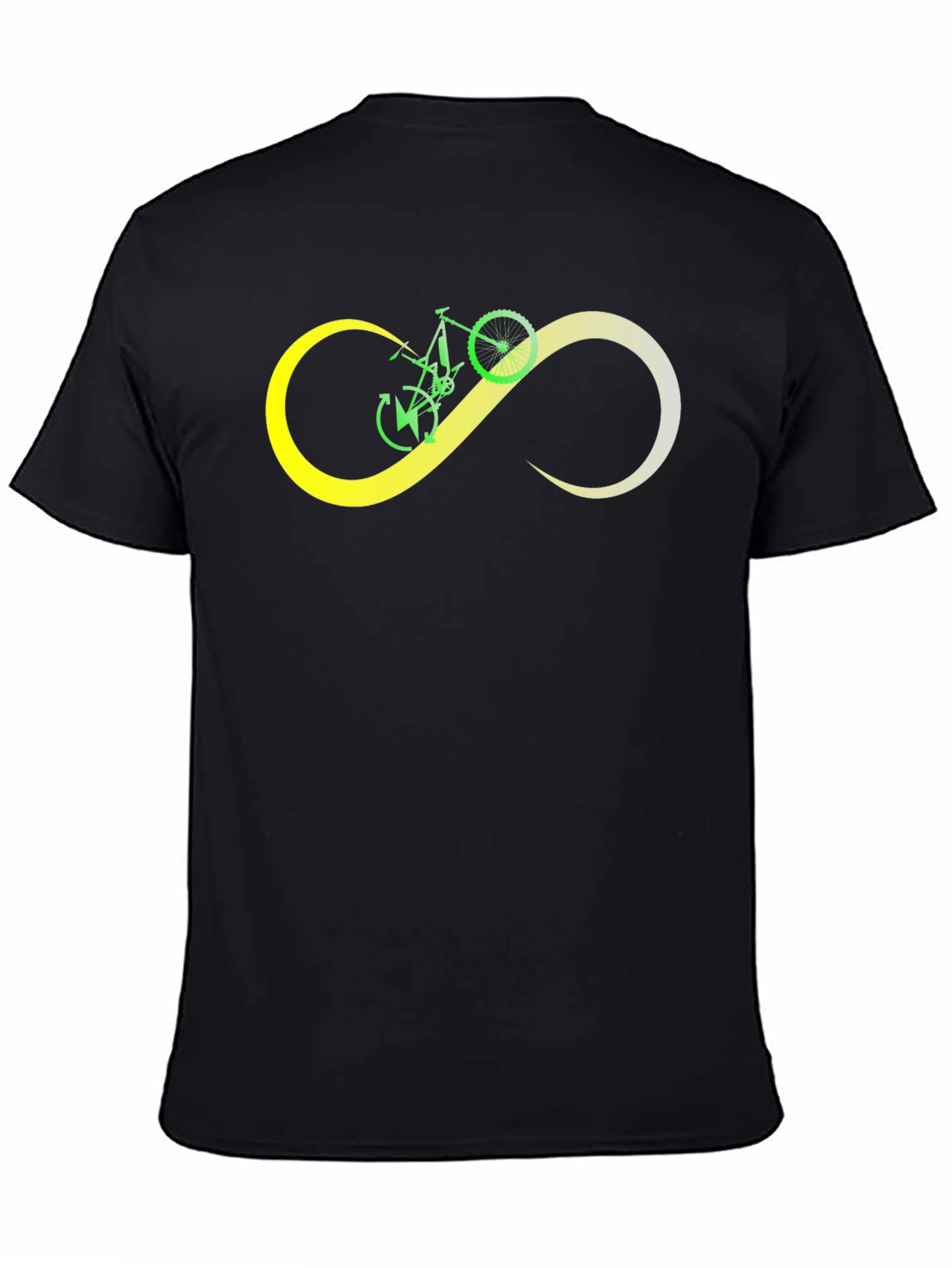 Bike Infinity Loop Graphic Black T-Shirt