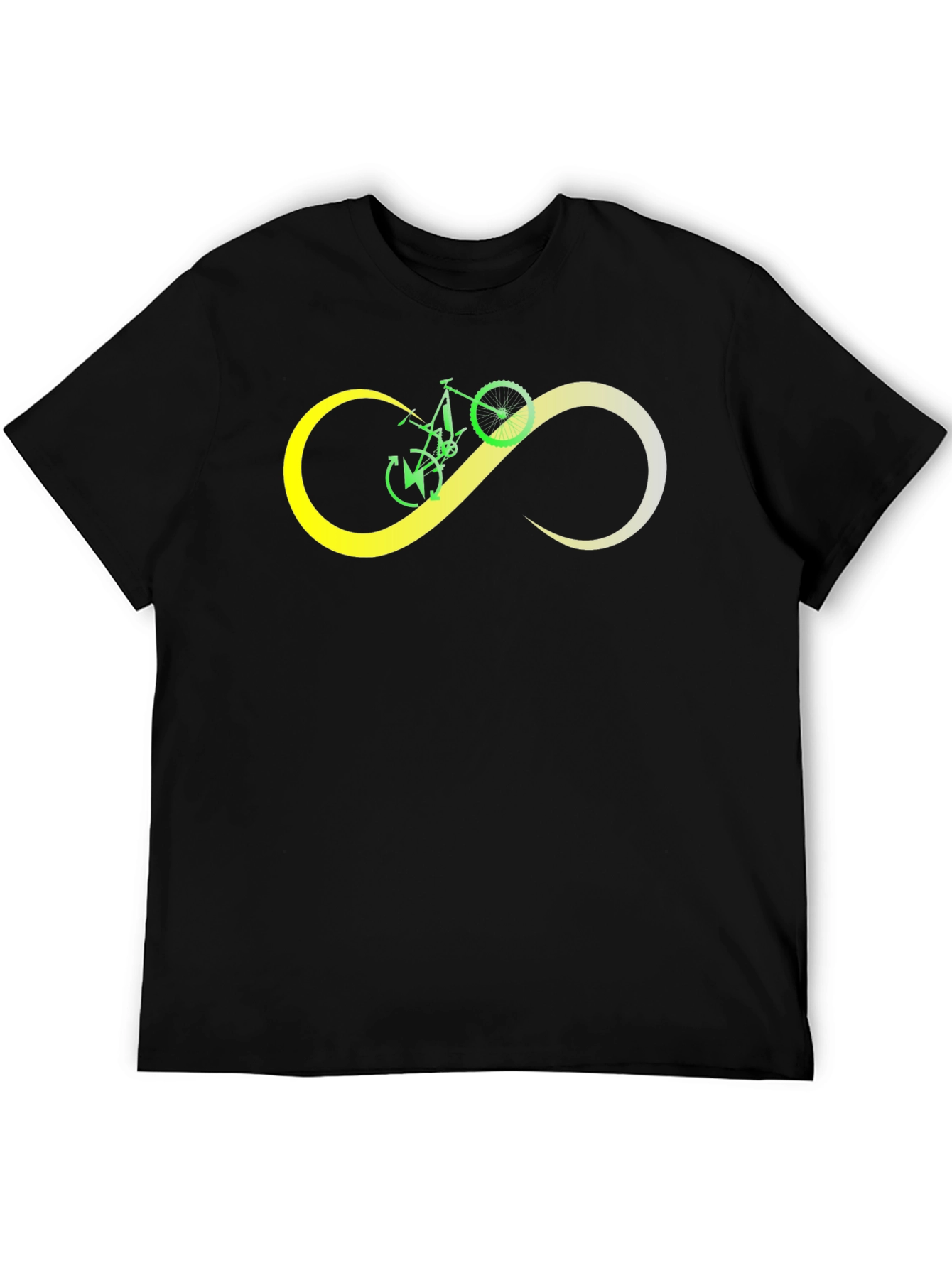 Bike Infinity Loop Graphic Black T-Shirt
